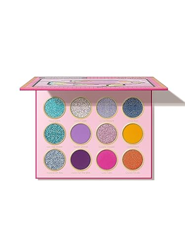 SHEGLAM Fin Within - Paleta de sombras de ojos con purpurina de larga duración, alta pigmentación, 12-Clolor metálico brillante