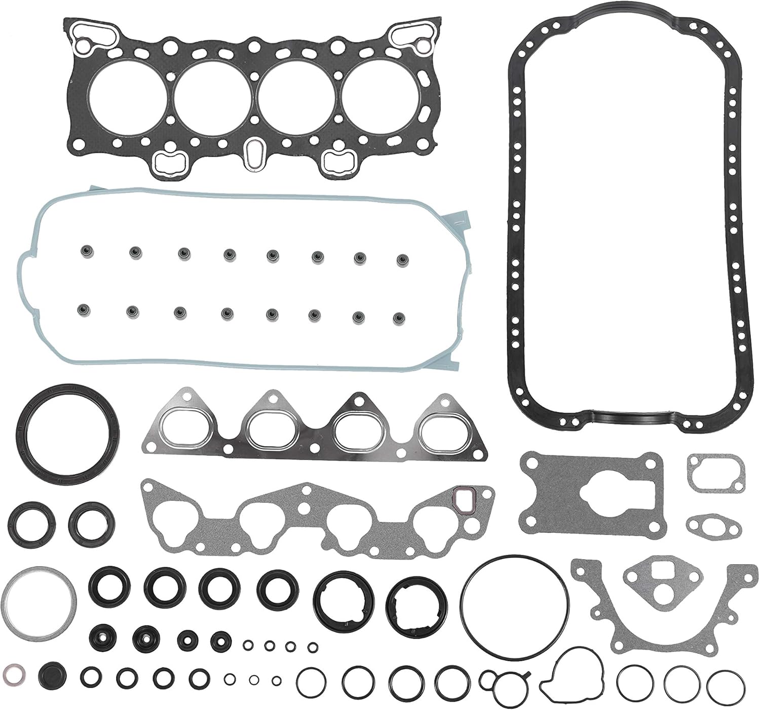 DNJ FGS2090 Full Gasket Set for 1988-1995 Honda Civic Civic del Sol CRX 1.5L-1.6L L4 16V SOHC 1493cc