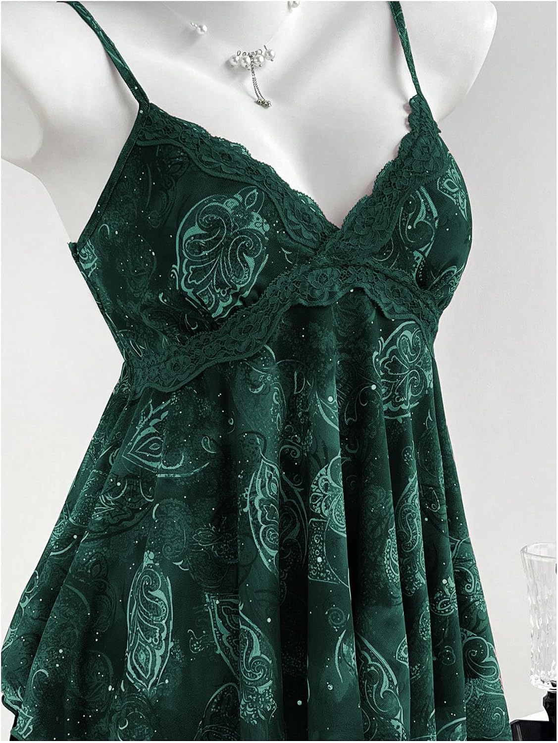  Women's Y2K Tops Lace Sequin Ruffle Peplum Babydoll Going Out Shirt thumbnail