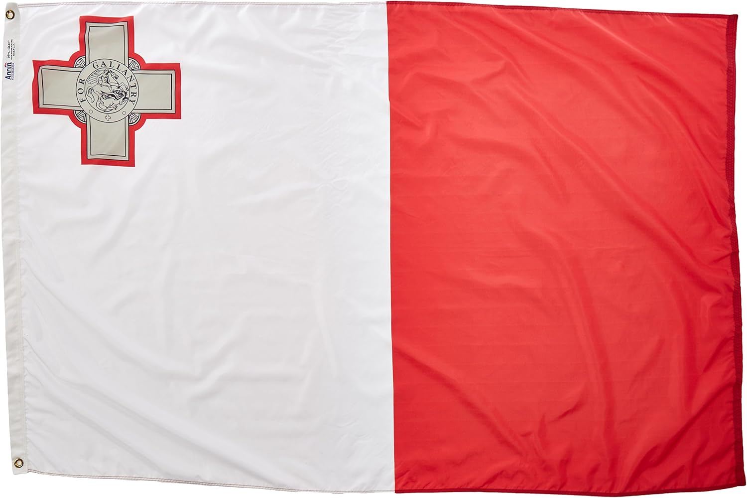 Annin Flagmakers Model 195493 Malta Flag USA-Made to Official United Nations Design Specifications, 3 x 5 Feet, Multicolor