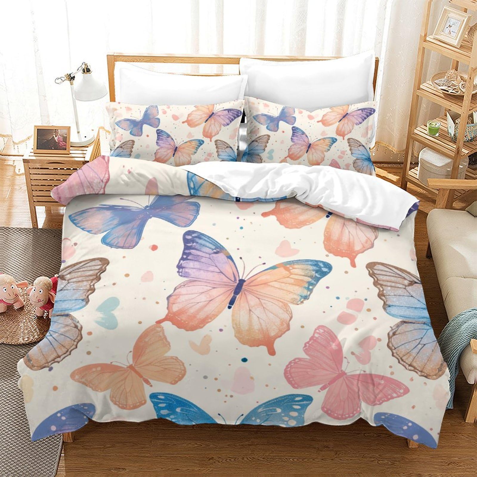 Housse de couette papillon 3D king pour transformer la chambre d'un adolescent en oasis de calme