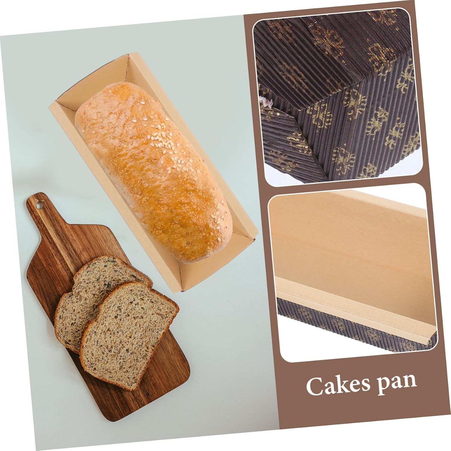 25pcs Boat-type Bread Holder Loaf Pans Nonstick Baking Trays Cake Molds Baking Pans