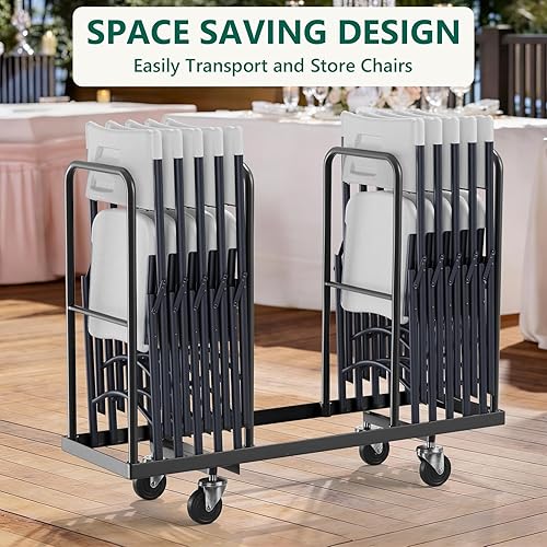 Miniatura 7 de Paquete de 4 sillas plegables, sillas plegables portátiles para exteriores con marco de acero, capacidad de 350 libras, sillas plegables de plástico