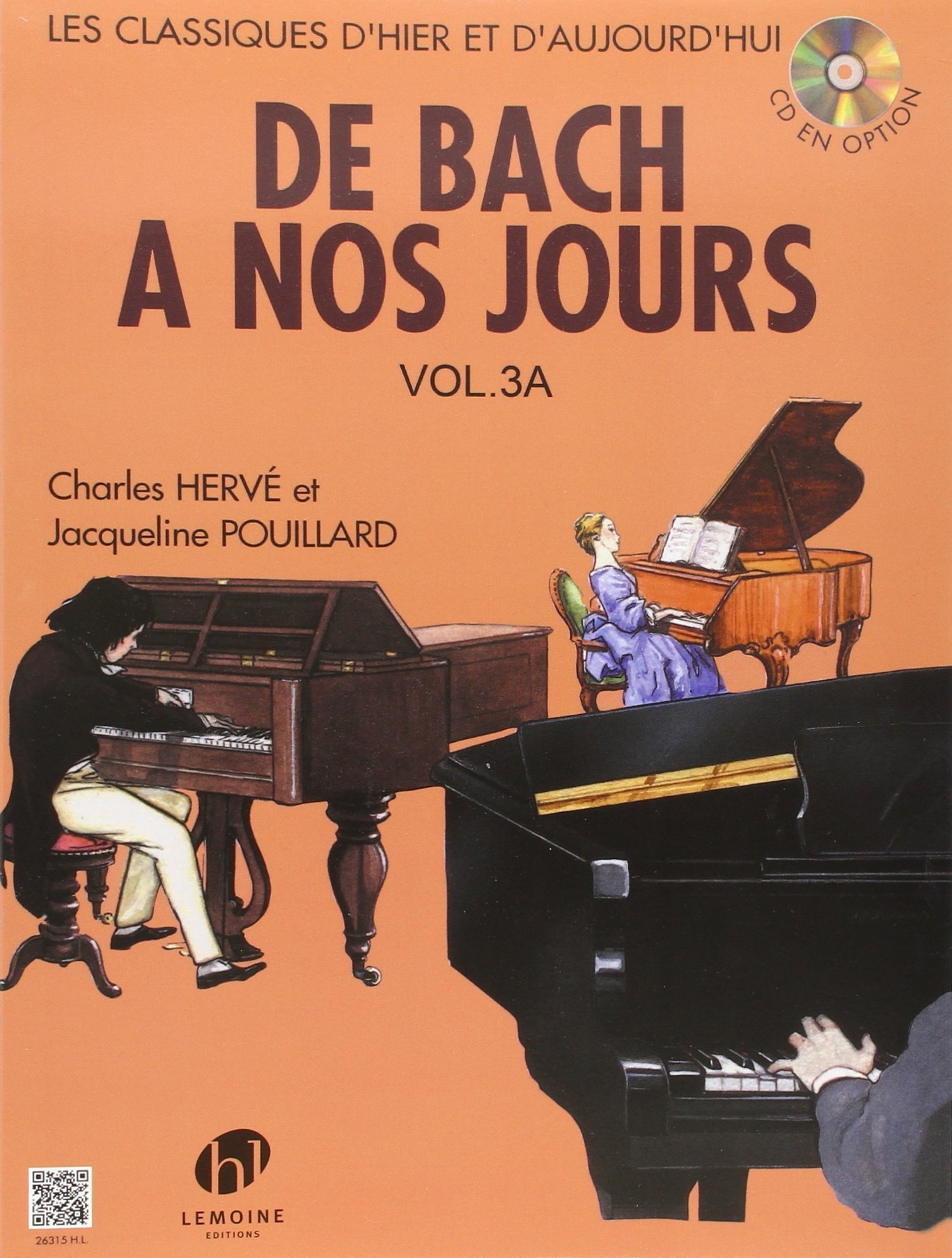 De Bach à nos jours Vol.3A Lemoine Recueil de partitions de piano classique