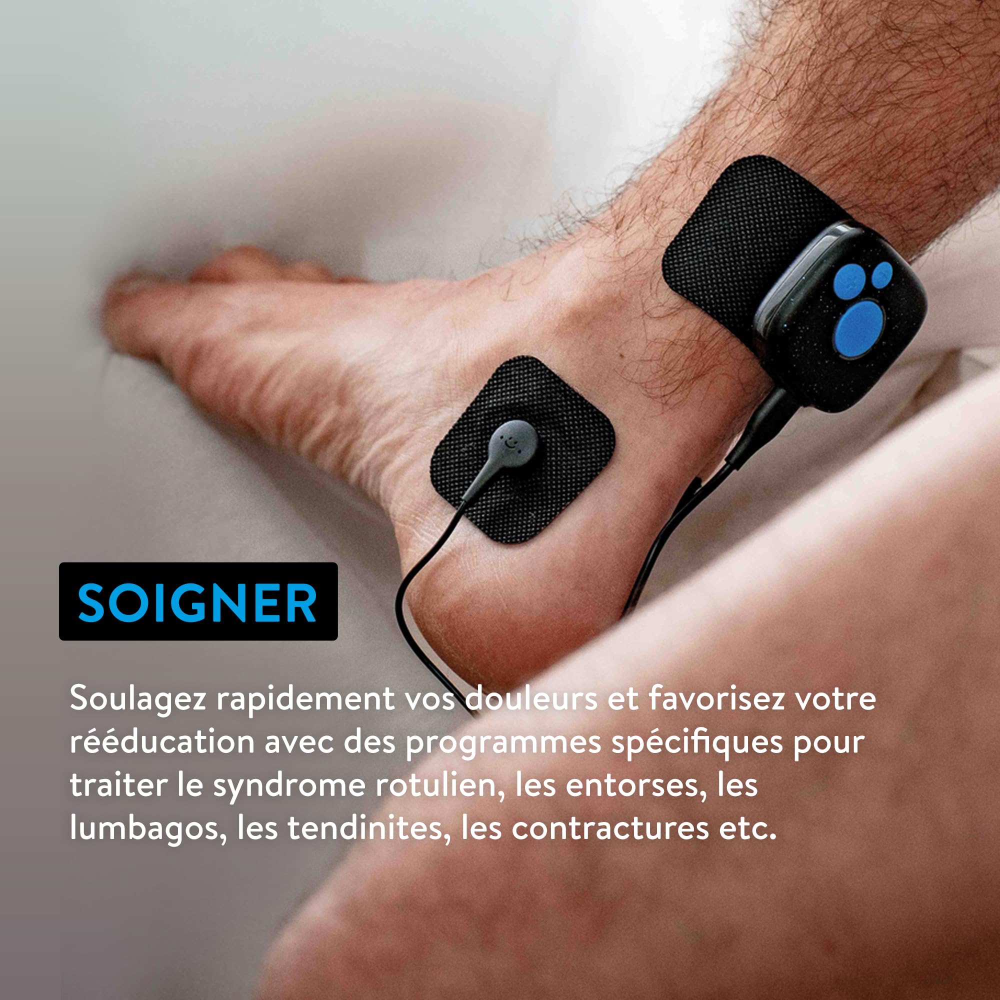 Bluetens Duo Sport 2 Electrostimulateur EMS Connecté sans Fil, Appareil Electrostimulation Musculaire et Anti Douleur, Renforcement Musculaire, Relaxation, Récupération par Electro-Stimulation