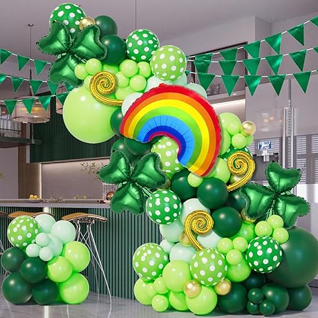 132Pcs St. Patrick's Day Balloon Arch Kit for Joyous Celebrations
