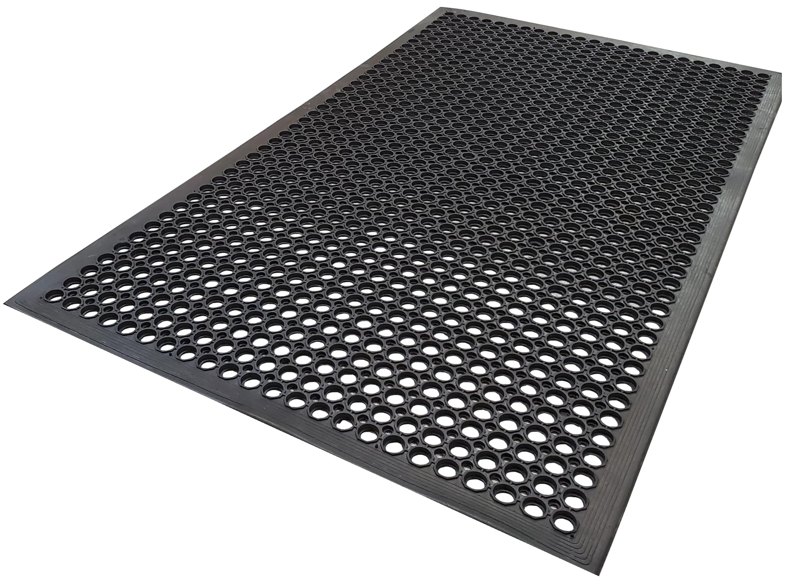 KOVOT Non-Slip 36" x 60" Rubber Floor Mat Perforated with Holes for draining & Easy Cleaning, Anti-Fatigue Heavy Duty Mats for Indoor or Outdoors, Restaurant, Kitchen, Bar, Bathroom