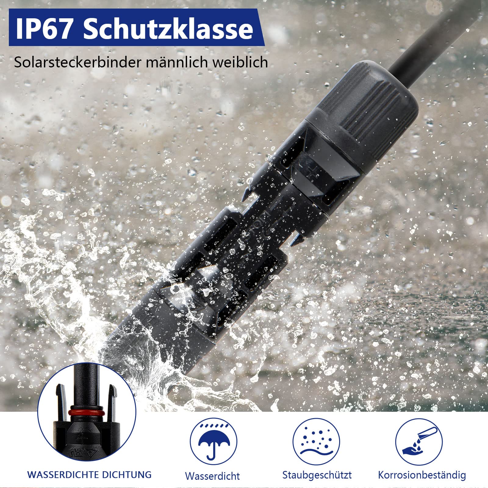 EIEVEY Alicates Engarzadores Solares Kit para Cables PV 2.5/4/6mm²