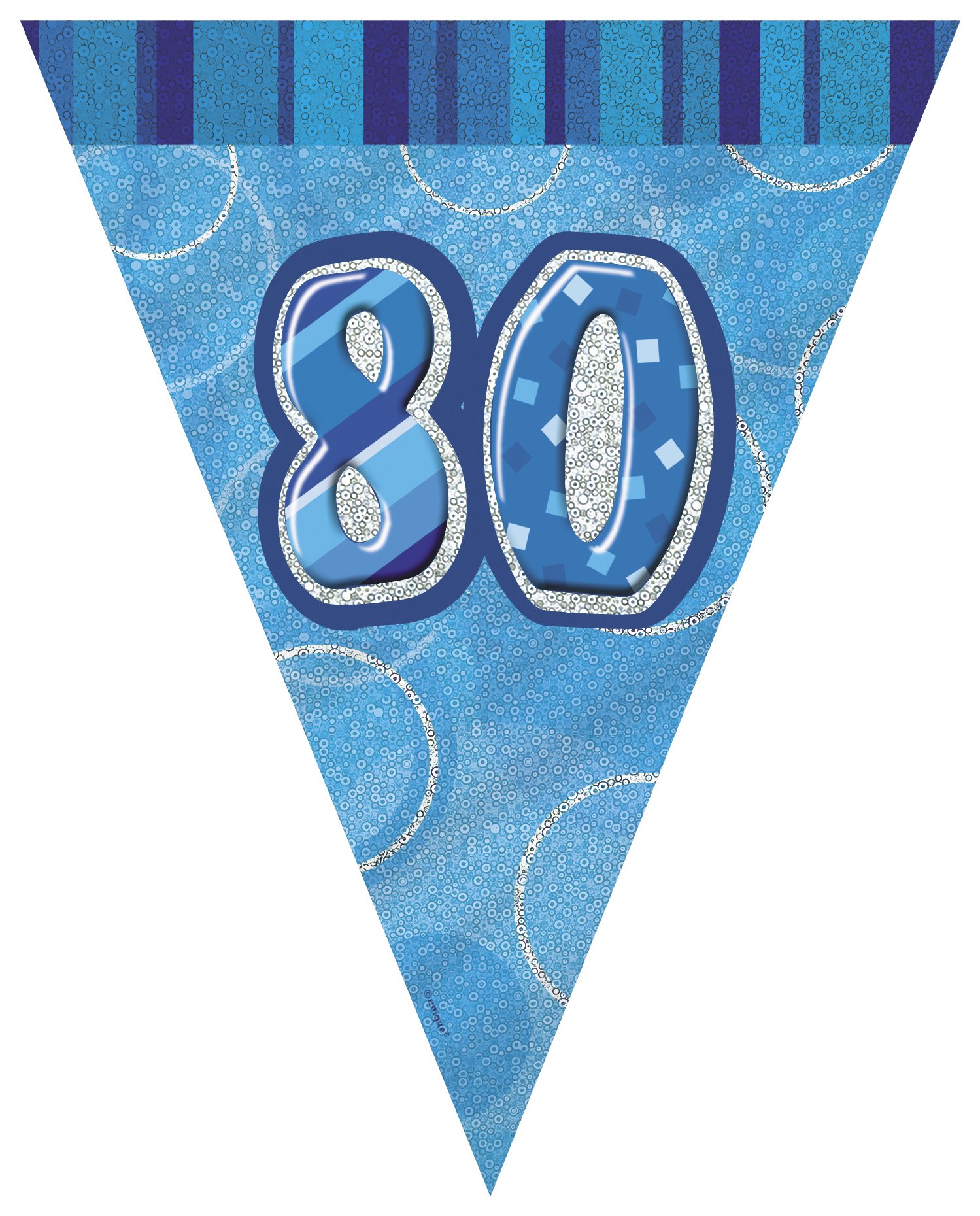Unique Party 92068 - 9ft Foil Glitz Pink Happy 80th Birthday Banner — view 101