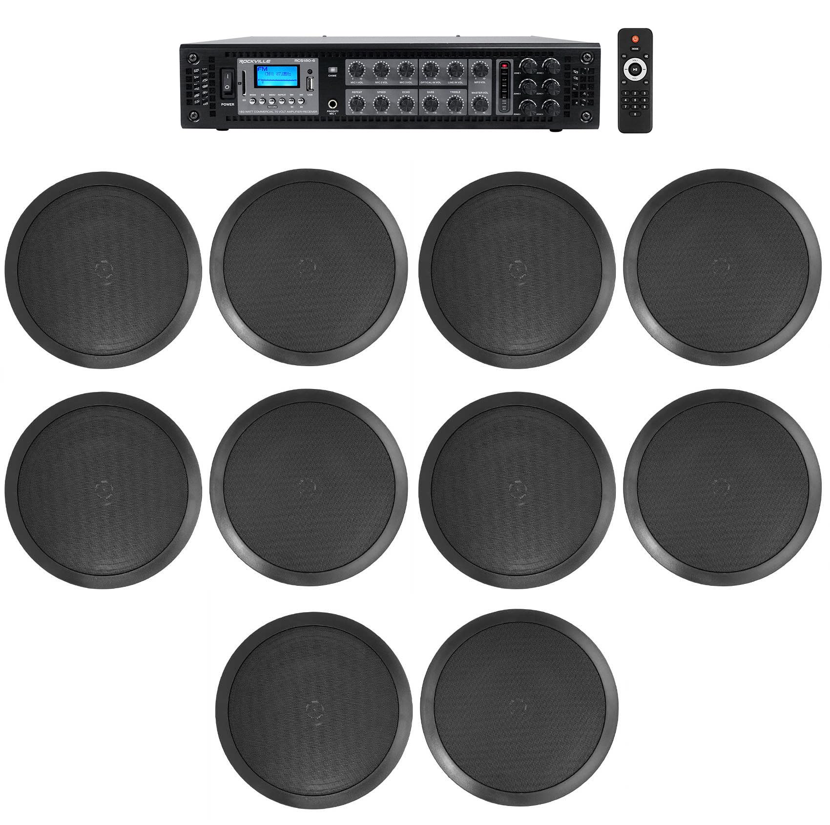 Rockville 6-Zone Amplifier+(10) 8