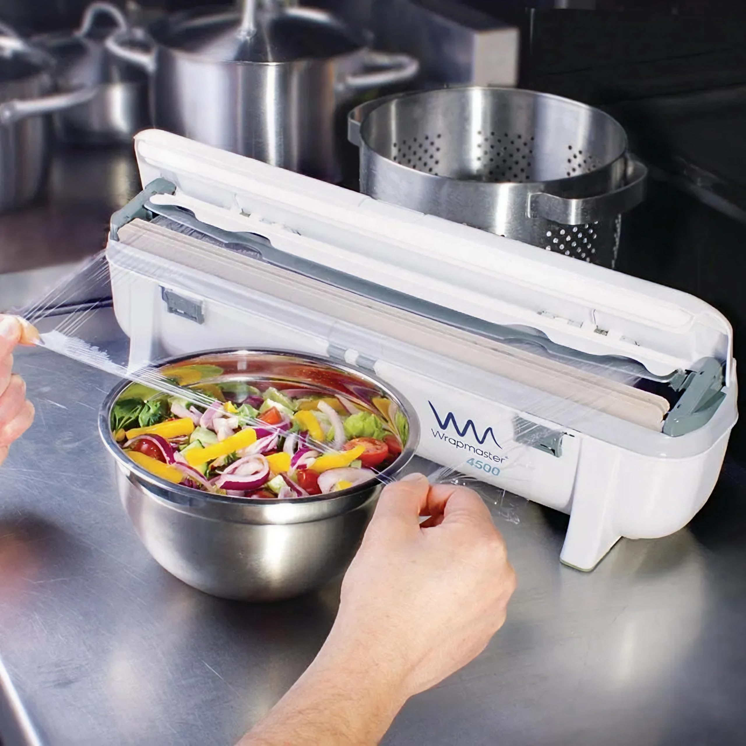 WRAPMASTER Dérouleur de Film Alimentaire 45cm - Distributeur de Film Étirable Professionnel
