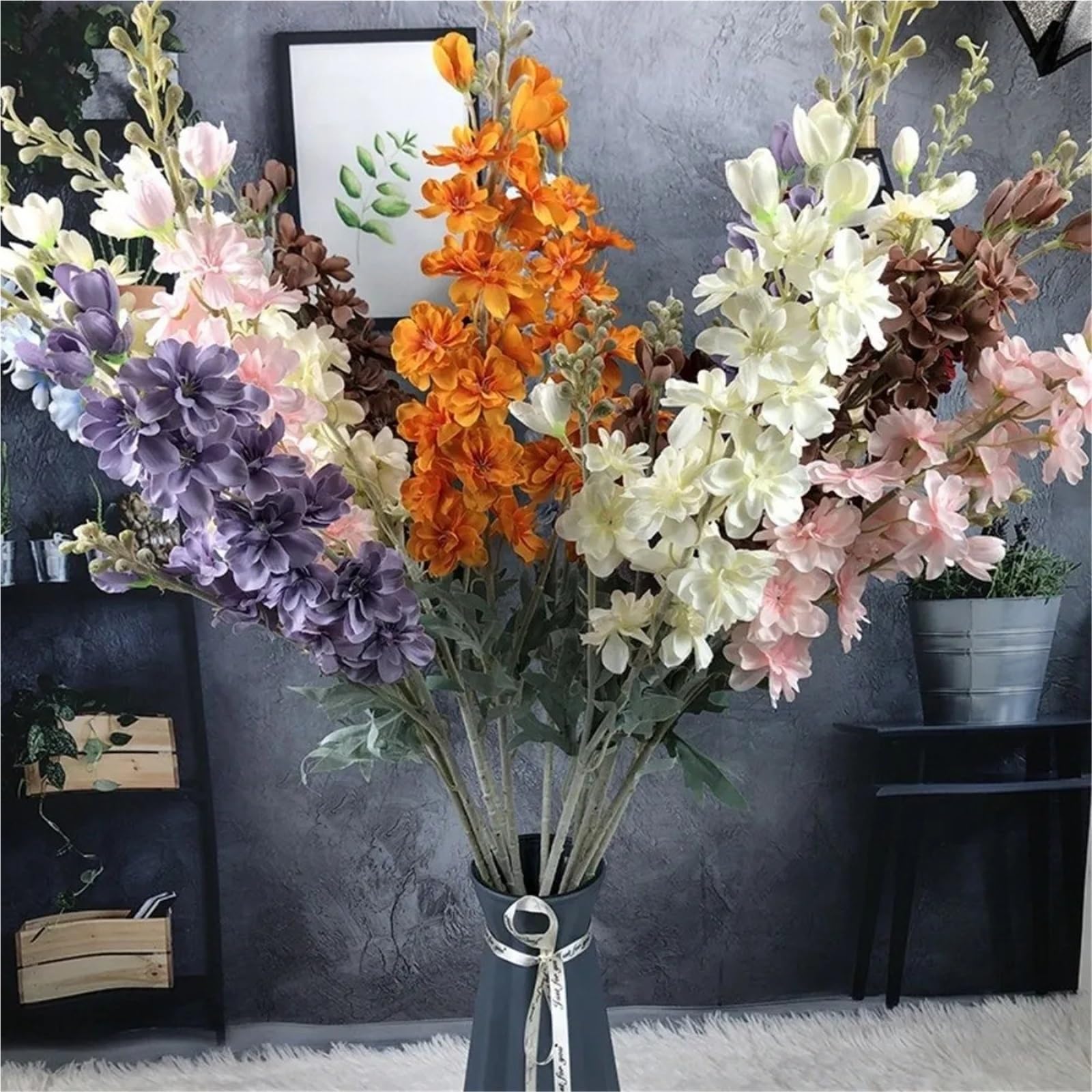 Künstliche Delphinium Künstliche Delphiniumblumen aus Seide