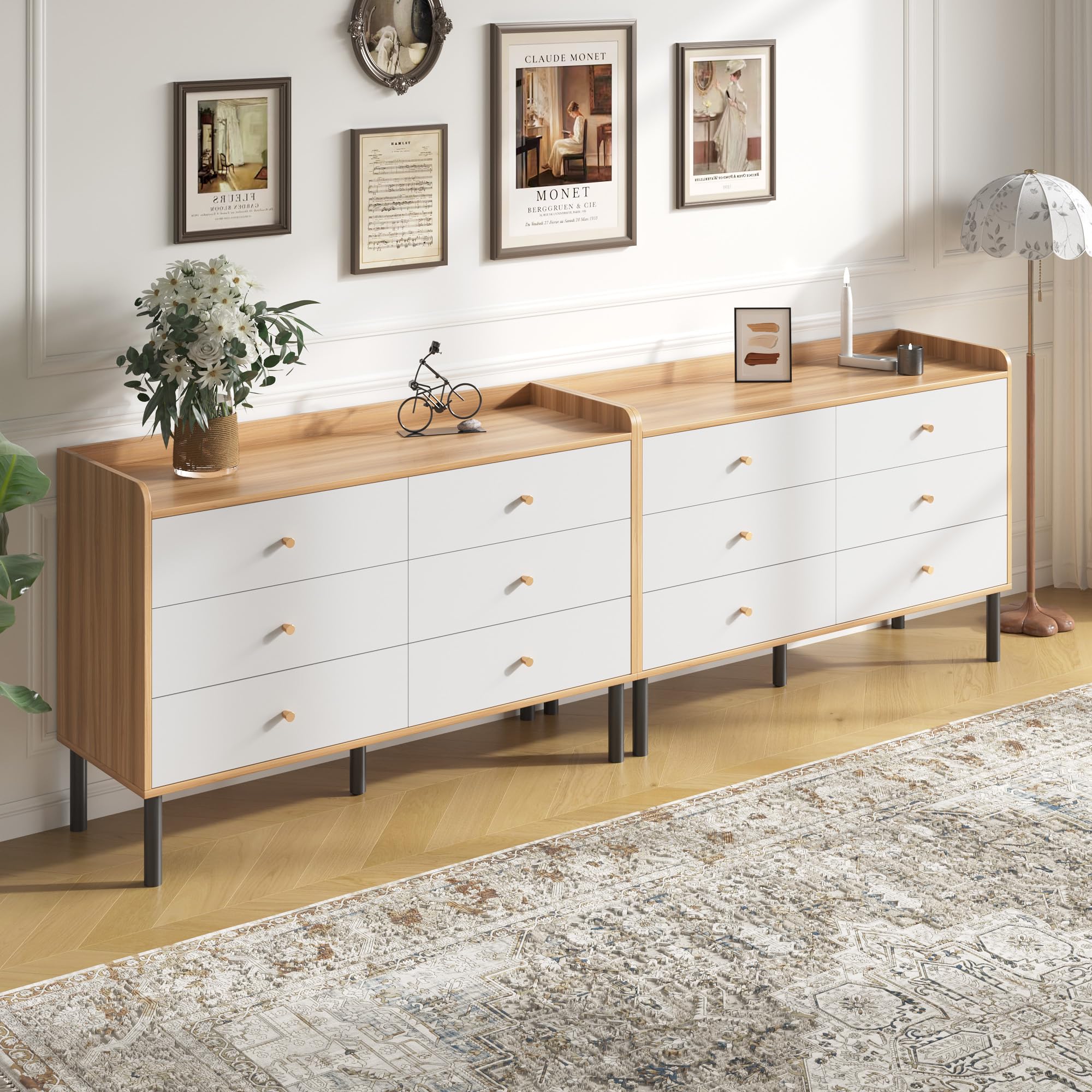 long dresser under 100 Aukfa Large 9 Drawer Dresser,Wood Closet Dressers Long Chest of Drawers for Nursery Bedroom Living Room Hallway, Brown