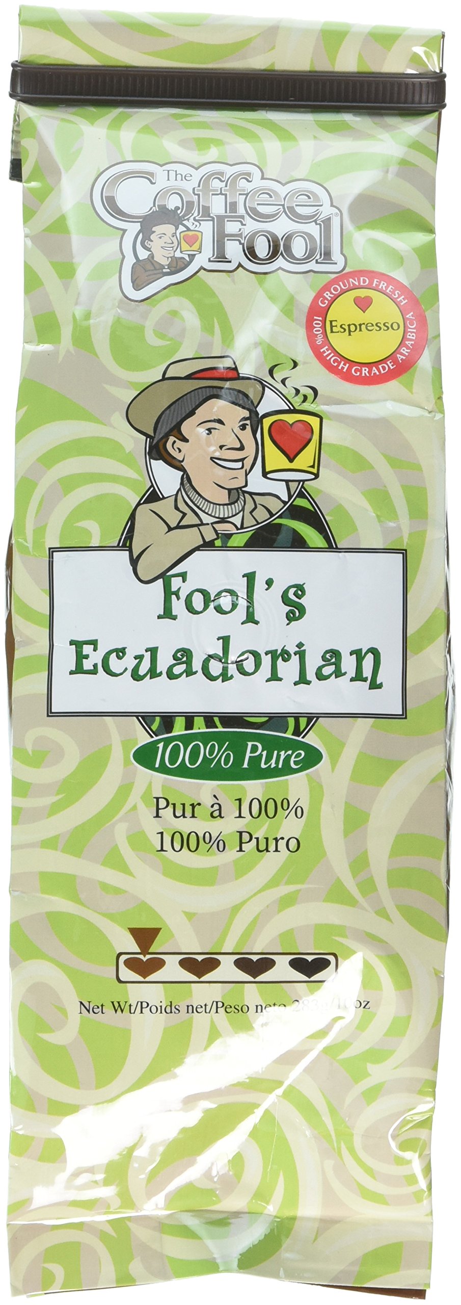 The Coffee Fool Ecuadorian, Espresso, 10 Ounce