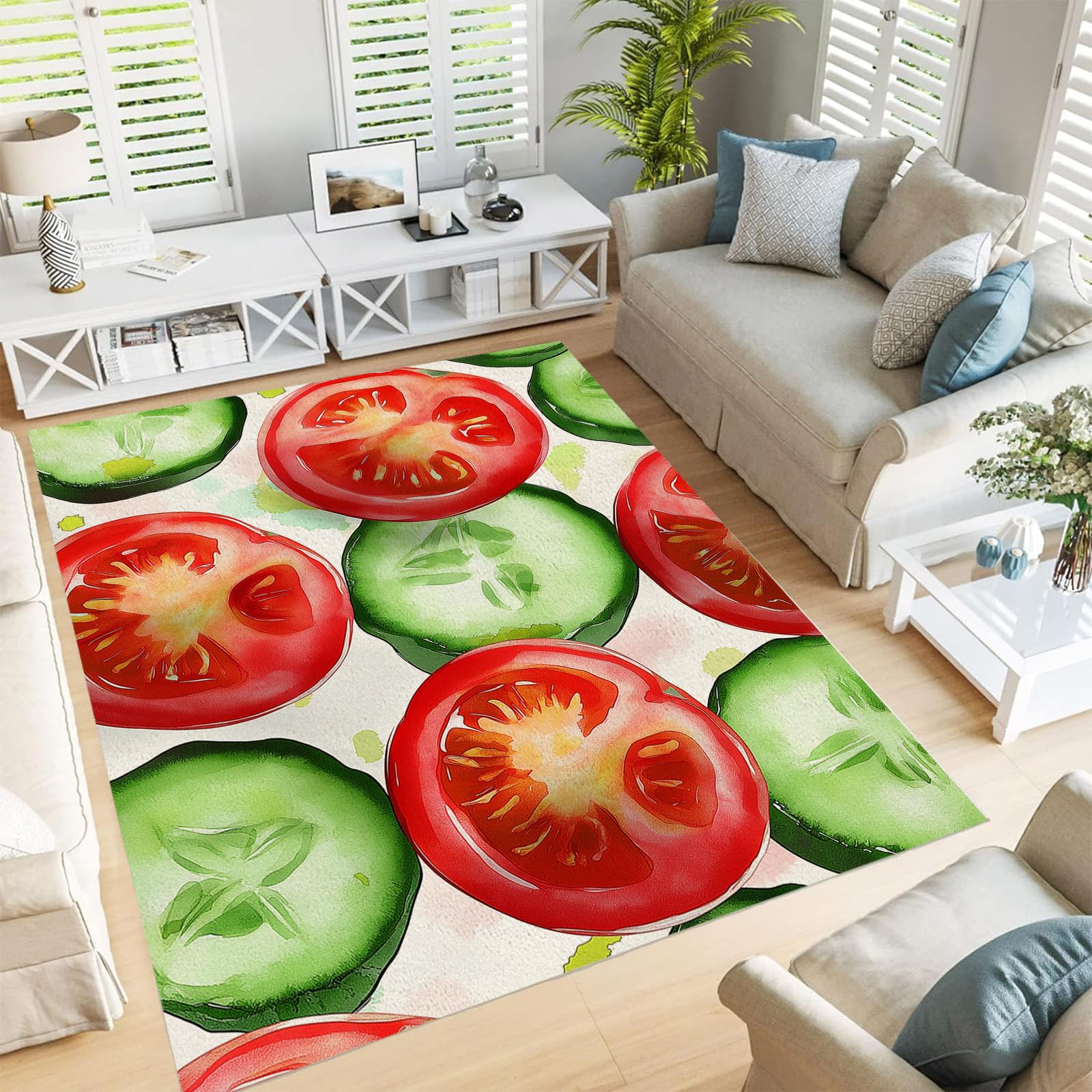 Tapis de décoration poil ras doux 180x270 cm aux finitions soignées