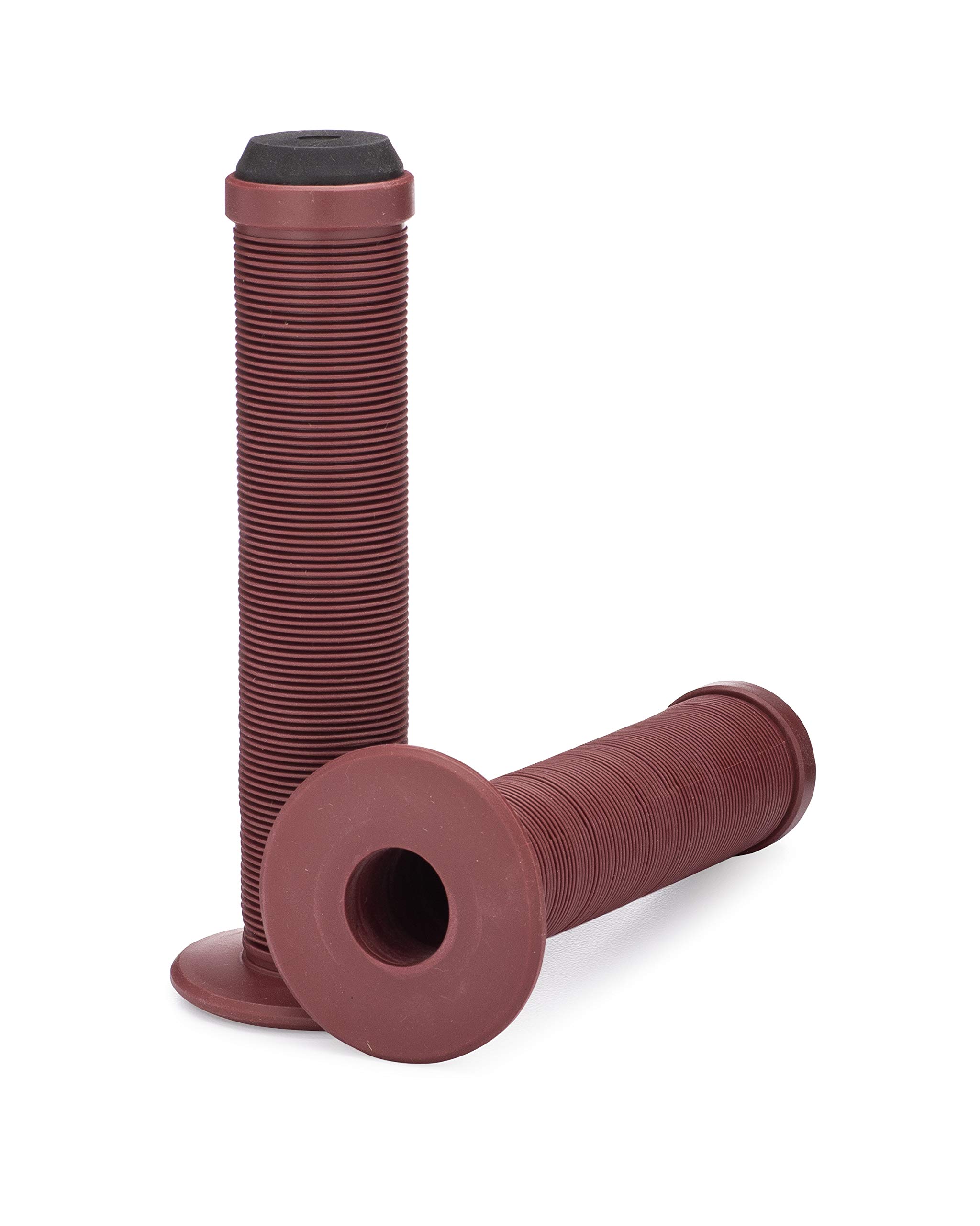 25NINE Ronin Grip with Flange - Flanged BMX Bike and Scooter Handlebar Grips with End Plugs - Multiple Color Options