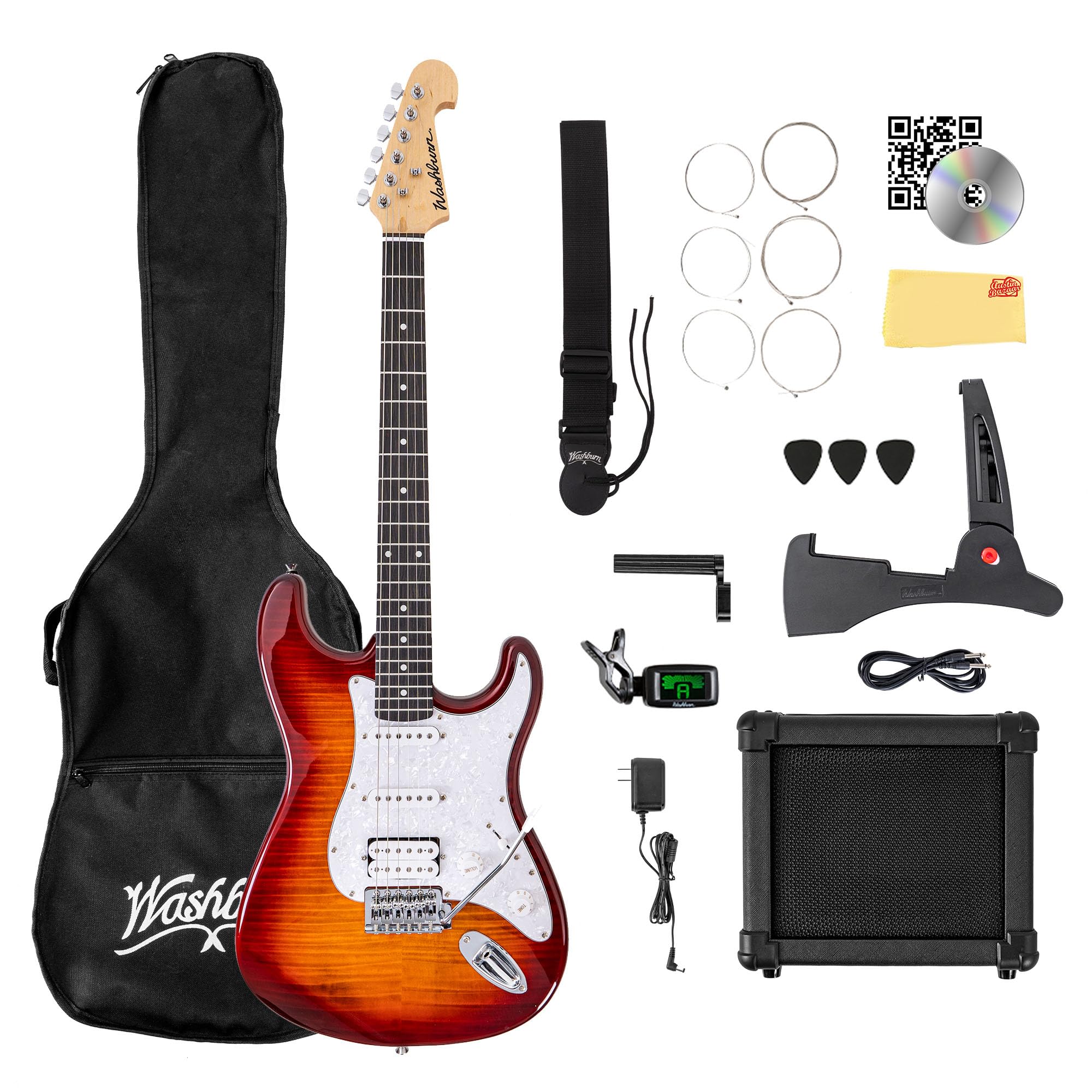 Amazon.com: Washburn SDFSB Sonamaster Deluxe Electric Guitar Pack