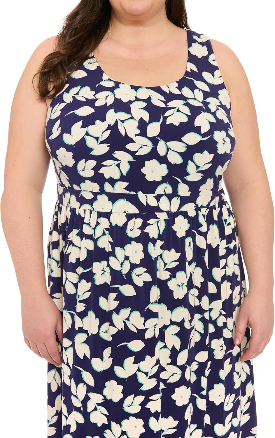 London Times Women's Sleeveless Maxi Ruffle Hem-Tank Strap Summer Defined Waist-Wedding Guest Dress - Image 4