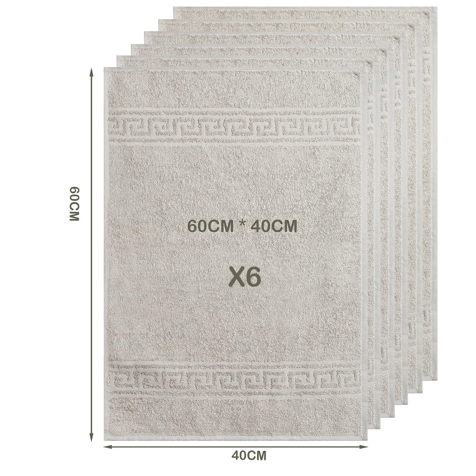 nice homeit Set 6 Asciugamani viso e mani 40x60 cm –Asciugamani bagno in 100% Cotone Filato ad Anello – Extra Morbido e Assorbente. MADE IN ITALY