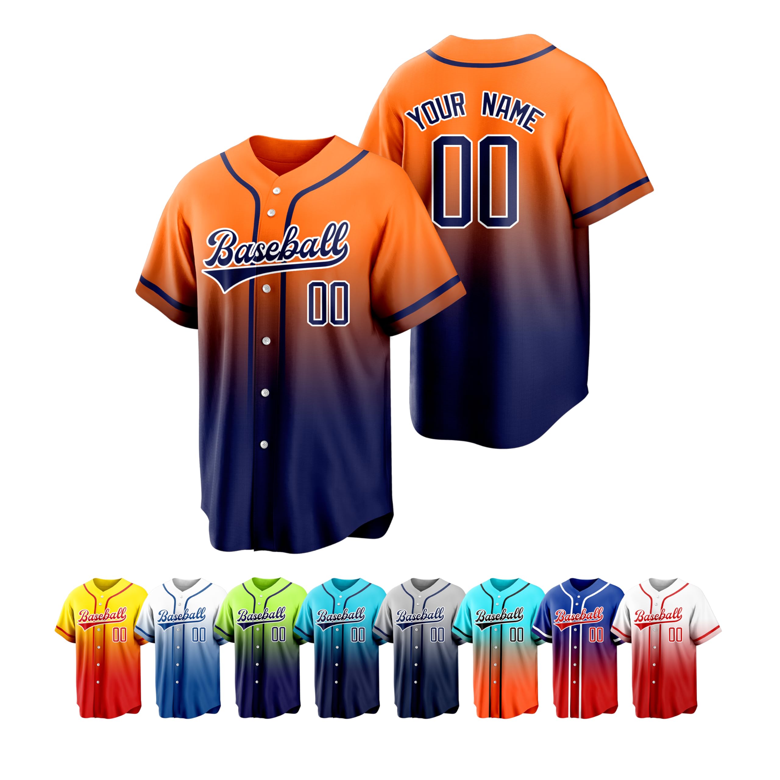 Custom Baseball Jerseys Personalized Stitched or Printed Name Number Baseball Shirt Sports Uniform for Men Women Youth Gifts