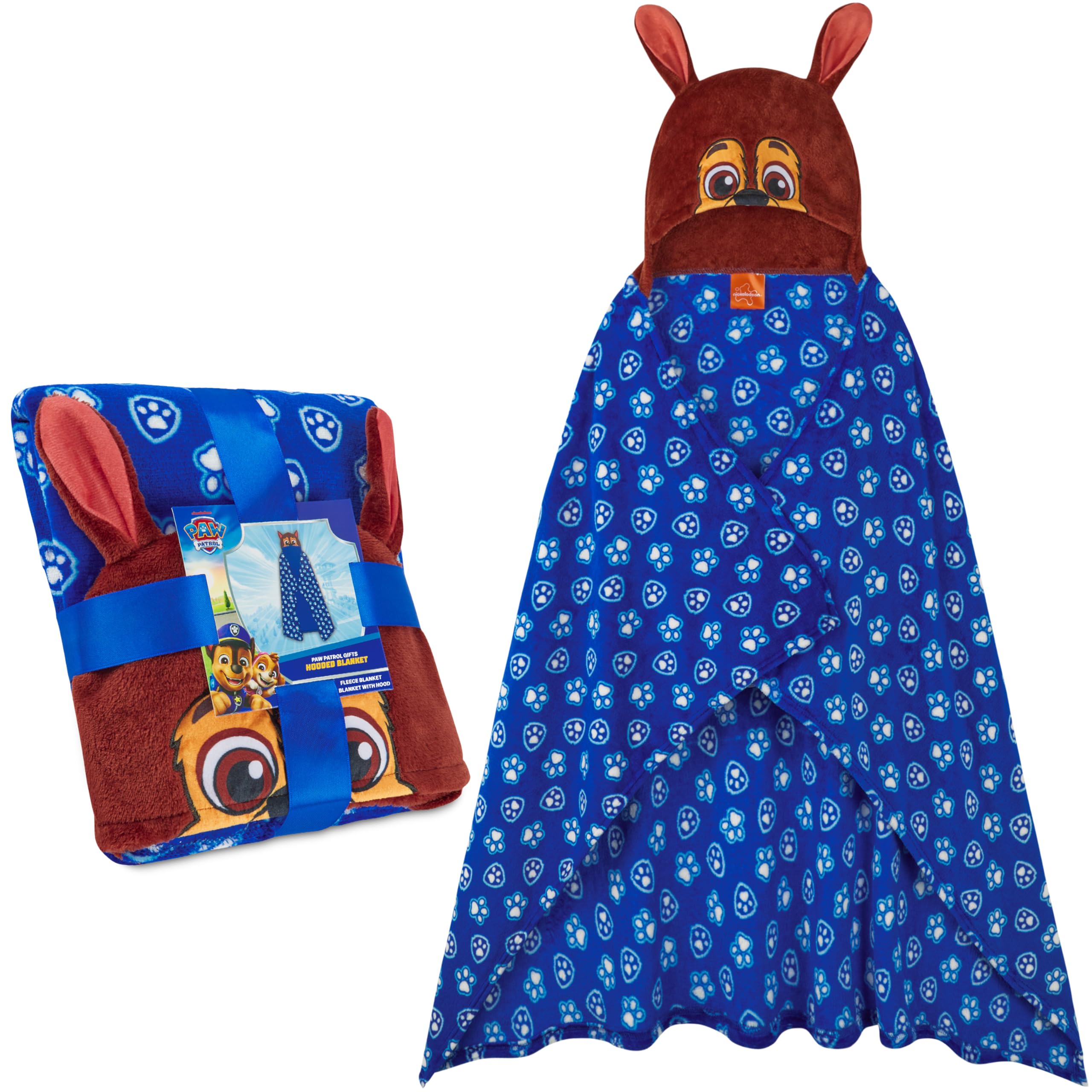 Get Trend Paw Patrol 3D Wearable Blanket for Kids, Soft Cosy Fleece Hooded Throw Blanket, Warm & Lightweight Oversized Fleece Poncho, Gifts for Kids (Blue Paw Patrol)