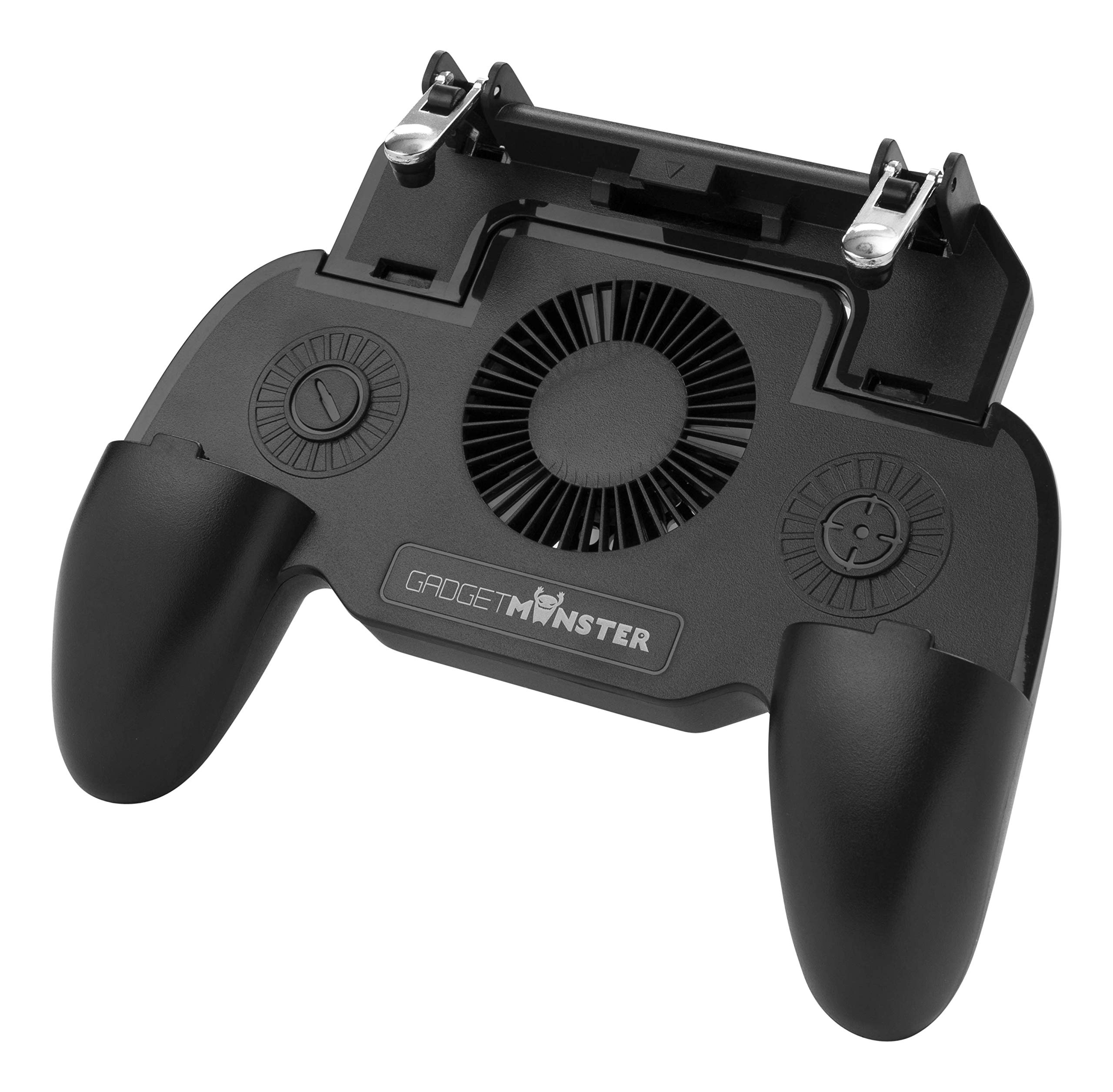Contrôleur de Jeu Mobile pour Smartphones avec 2 Boutons de déclenchement, Support pour téléphone Portable, Manette de Jeu avec Ventilateur et Batterie Externe intégrée pour Smartphones