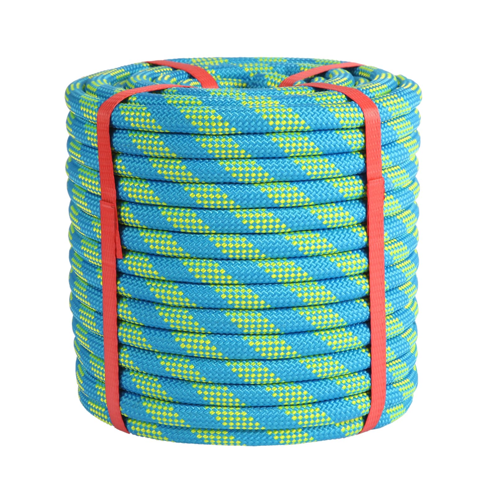 Photo 1 of 1/2 inch x 100ft Arborist Tree Climbing Rope – 48 Strand Polyester Static Bull Rope, 9000lb Breaking Strength – Heavy Duty Utility Line for Swing Pulling, Outdoor, Marine Use – ASTM F2116 Certified