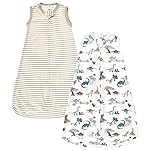 Hudson Baby Unisex Baby Cotton Wearable Sleeping Bag, Sack, Blanket, Boy Dino World Sleeveless, 12-18 Months