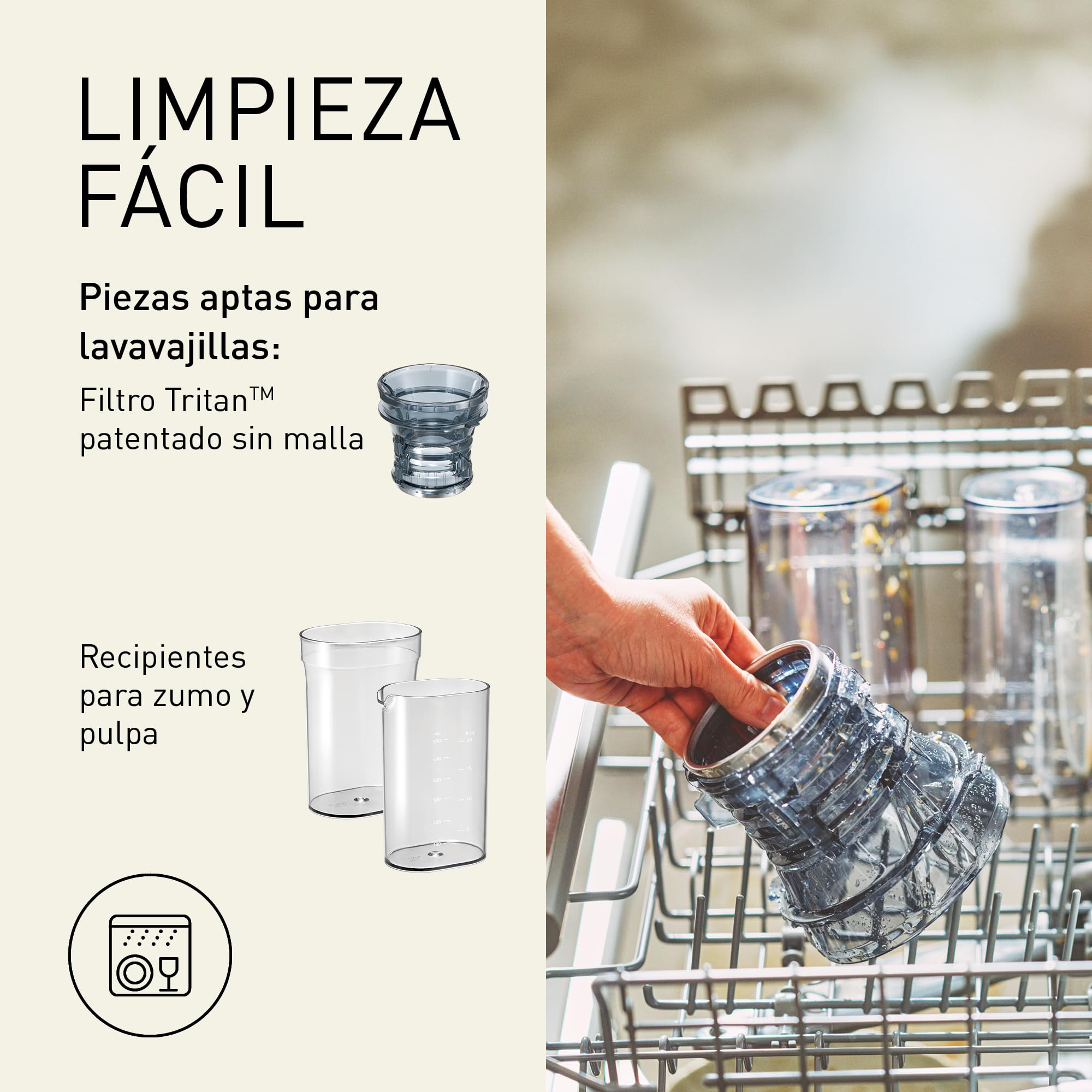 Panasonic Slow Juicer MJ-L800HXE Licuadora, Prensado En Frío, Color Plata