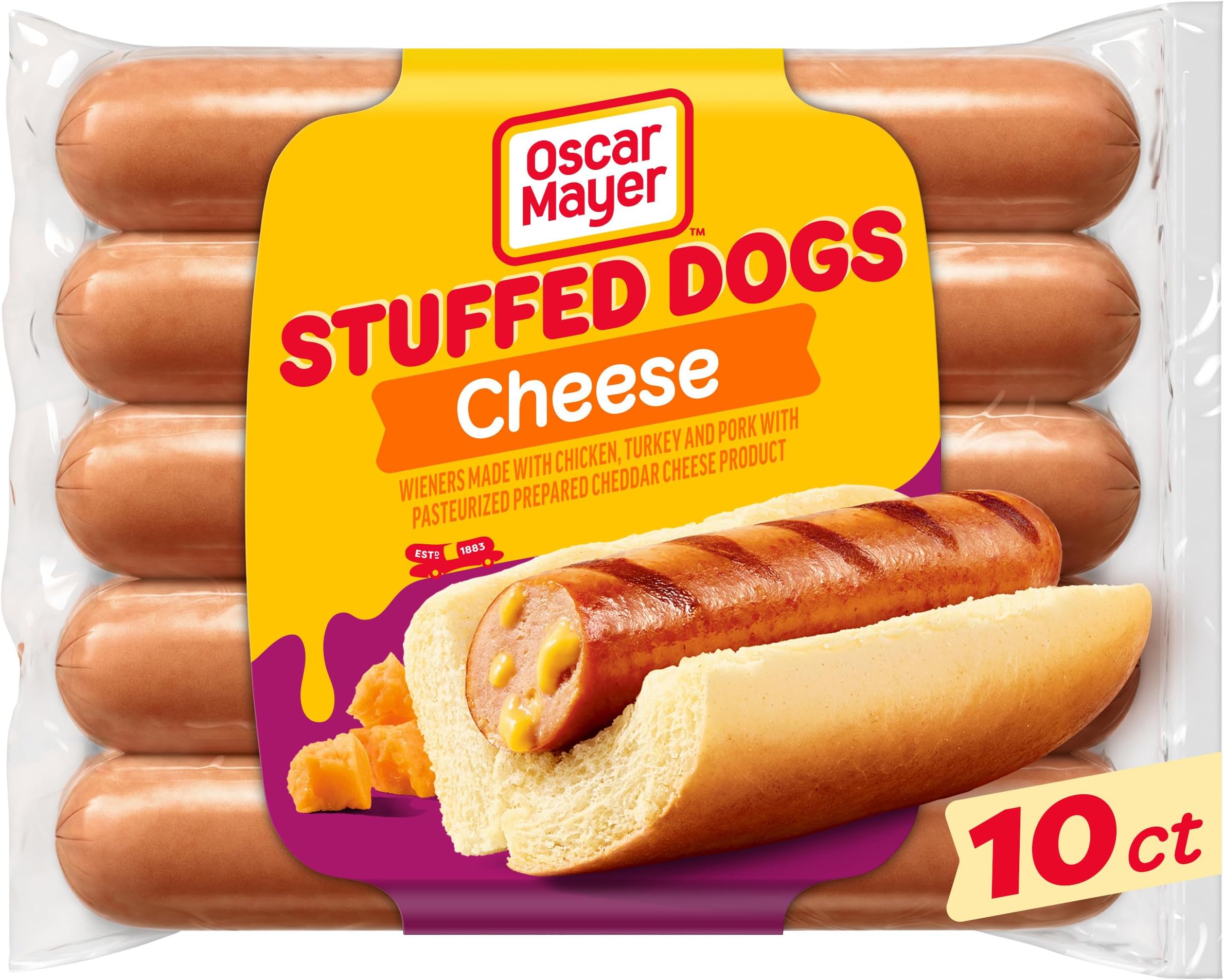 Oscar Mayer Stuffed Cheese Hot Dogs, 10 ct Pack