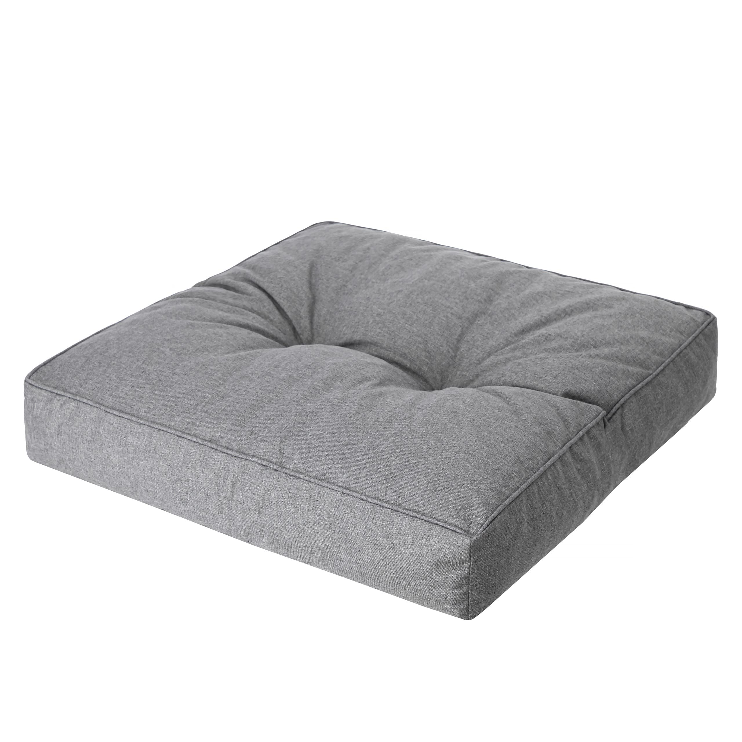 PillowPrim, Palettenkissen, Stulhkissen, Rattansessel, Outdoor, Auflage, Sitzkissen, Stuhlkissen, Rattanmöbel, Graphite, 60 x 60 cm