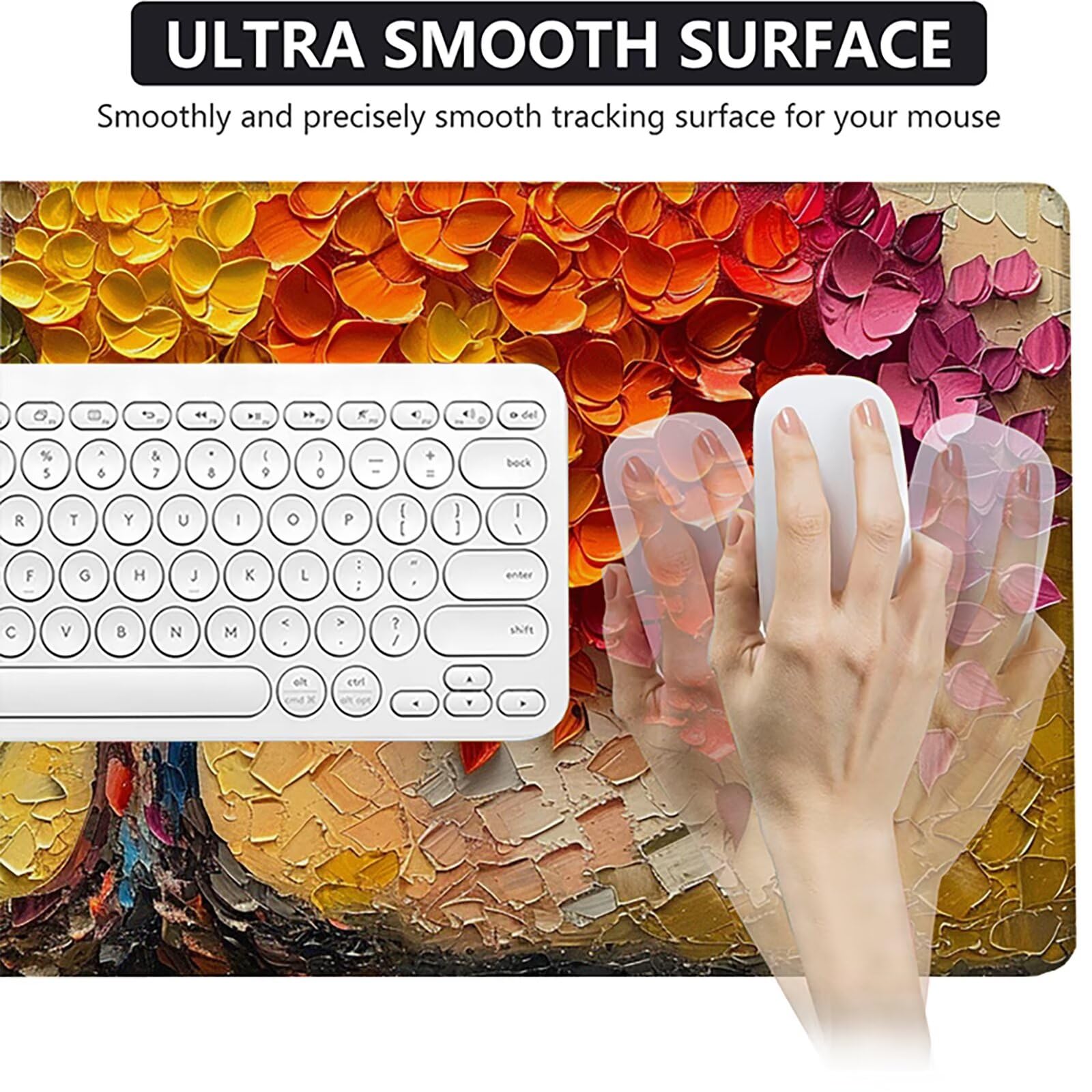 áRbol Alfombrilla Ratón Gaming XXL 1500x800x3mm, Alfombrilla Gaming Color Mousepad con Base de Goma Antideslizante, Impermeable Desk Mat para Teclado y Raton, Accesorios Gaming, Regalos de Hombre P-6