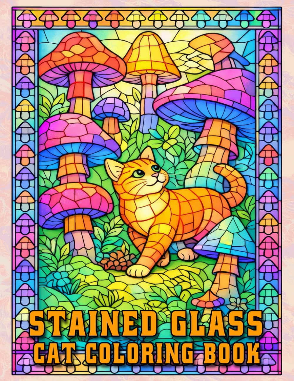 Stained Glass Cat Coloring Book: Intricate Cat Designs for Relaxation, Creativity, and Mindful Coloring