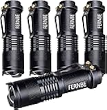 5 Pack SK-68 3 Modes Handheld Mini Cree Q5 LED Flashlight Torch Lamp 7w 300lm Adjustable Focus Zoomable Light