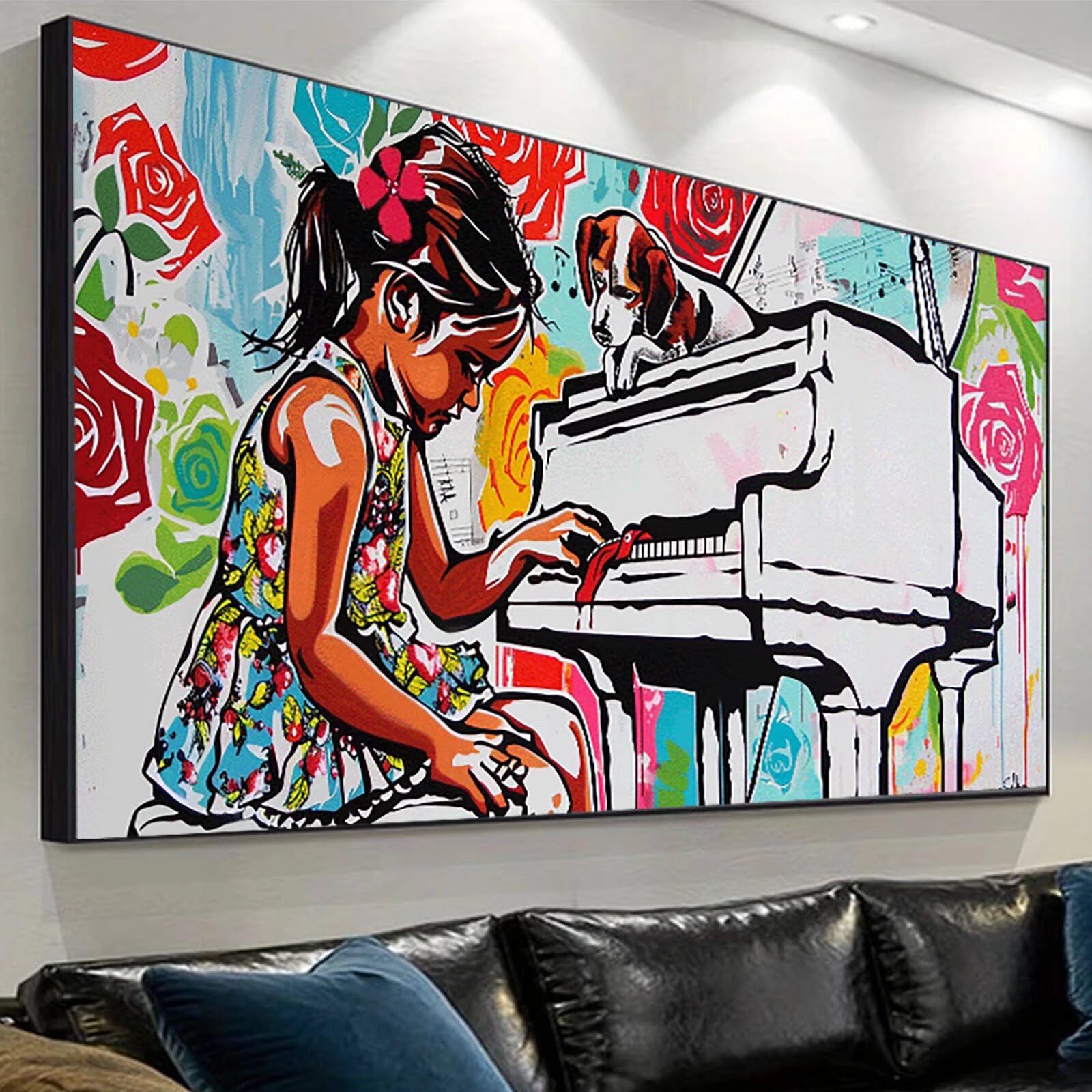 Diamond Painting xxl 90x210 cm Klavier -5D Daiments Painting Erwachsene, DIY Diamant Painting Bilder Tier Full Eckige Crystal Art Diamond Painting Kinder für Wohnzimmer Wand Dekoration Geschenke C-d