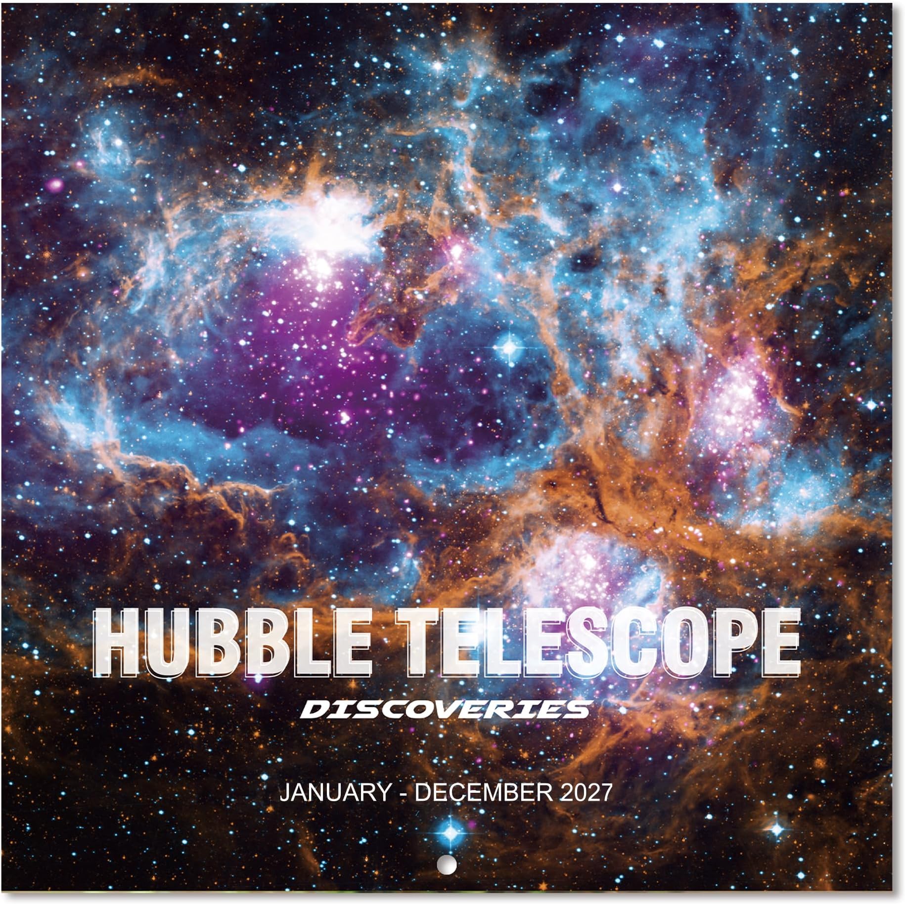 2027 Calendar - Hubble Telescope Wall Calendar 2027, Jan 2027 - December 2027, 12" x 24" (Open), 2027 Wall Calendar 12 Month, Hanging Hook, Blocks and Holidays - Stunning Hubble Discoveries
