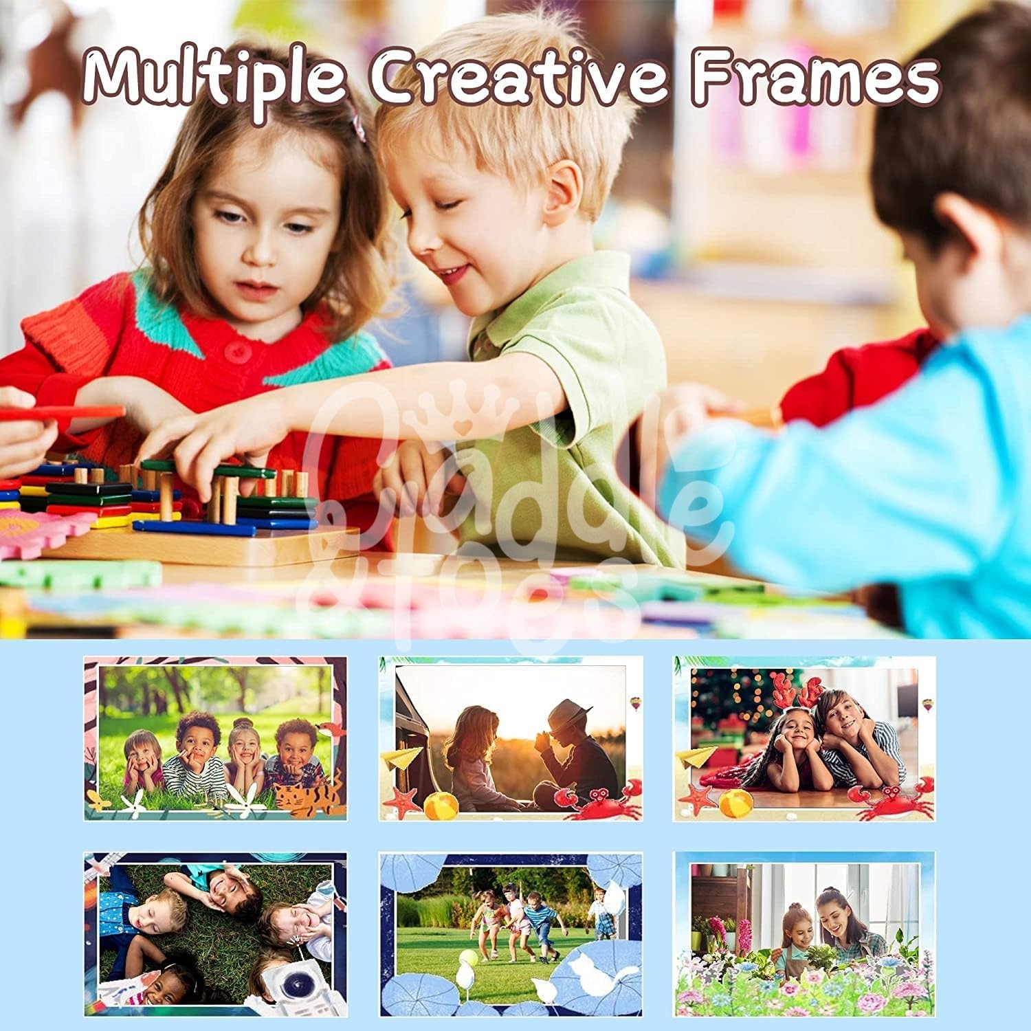 CADDLE & TOES Instant Digital Camera Toy for Kids | 40MP HD Video Recorder with Flash | Birthday Gift for Girls & Boys Age 3-14| Portable Photography Gadget (Camy Blue) (SD Card Not Included) 3