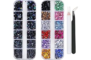 6 Sizes Tiny Gemstones: 5320 Pieces Flat Back Gems for Limitless Creativity