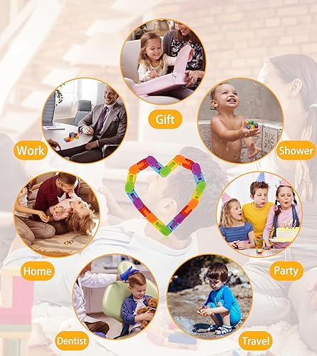 Miniatura 5 de Ganowo Paquete de 24 juguetes para ansiedad, pistas locas a presión y clic, juguetes sensoriales para fiestas, recompensas de aula, escuela, regalos