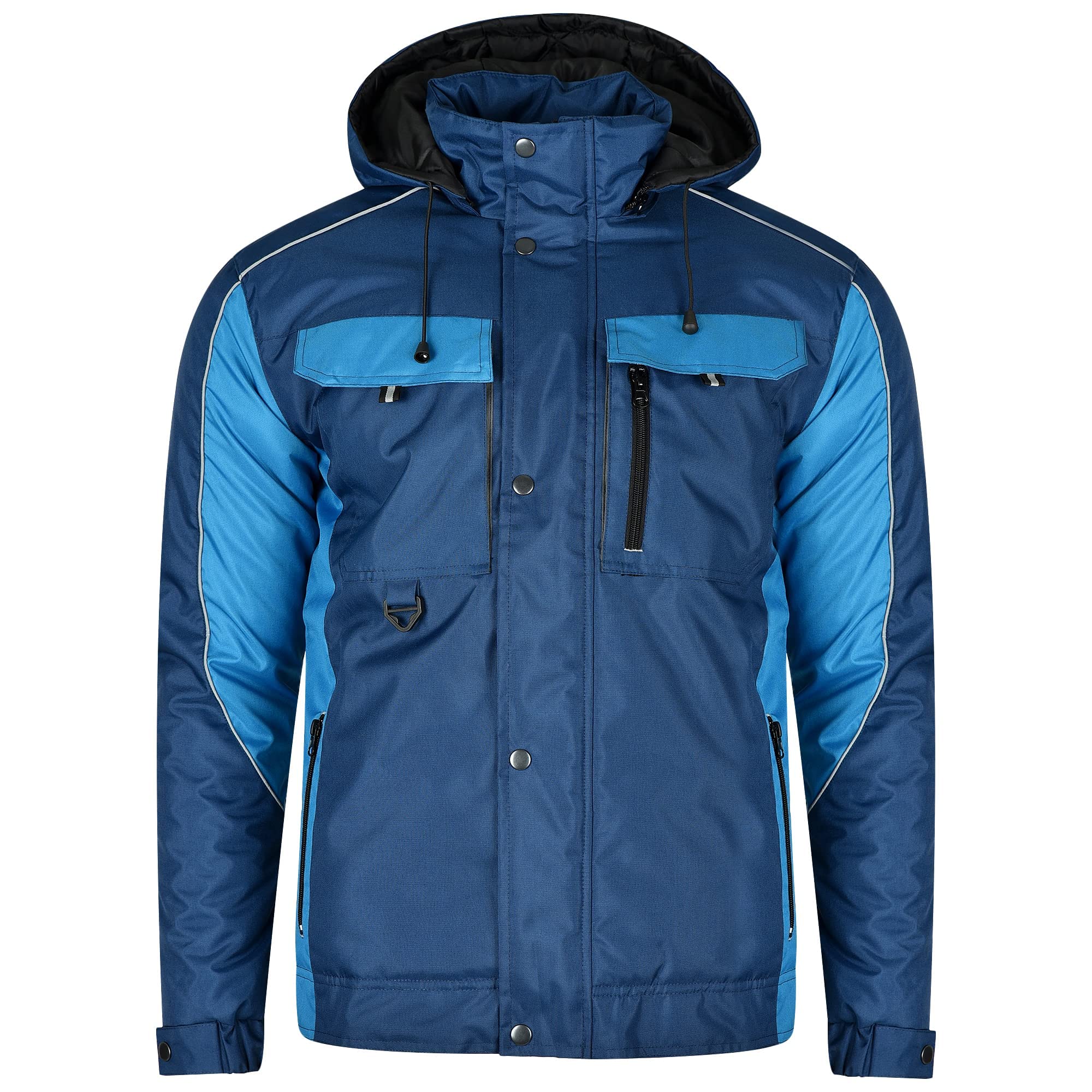 BWOLF Braver Chaqueta de Trabajo Invierno Chaqueta Trabajo Hombre, Resistente al viento con capucha