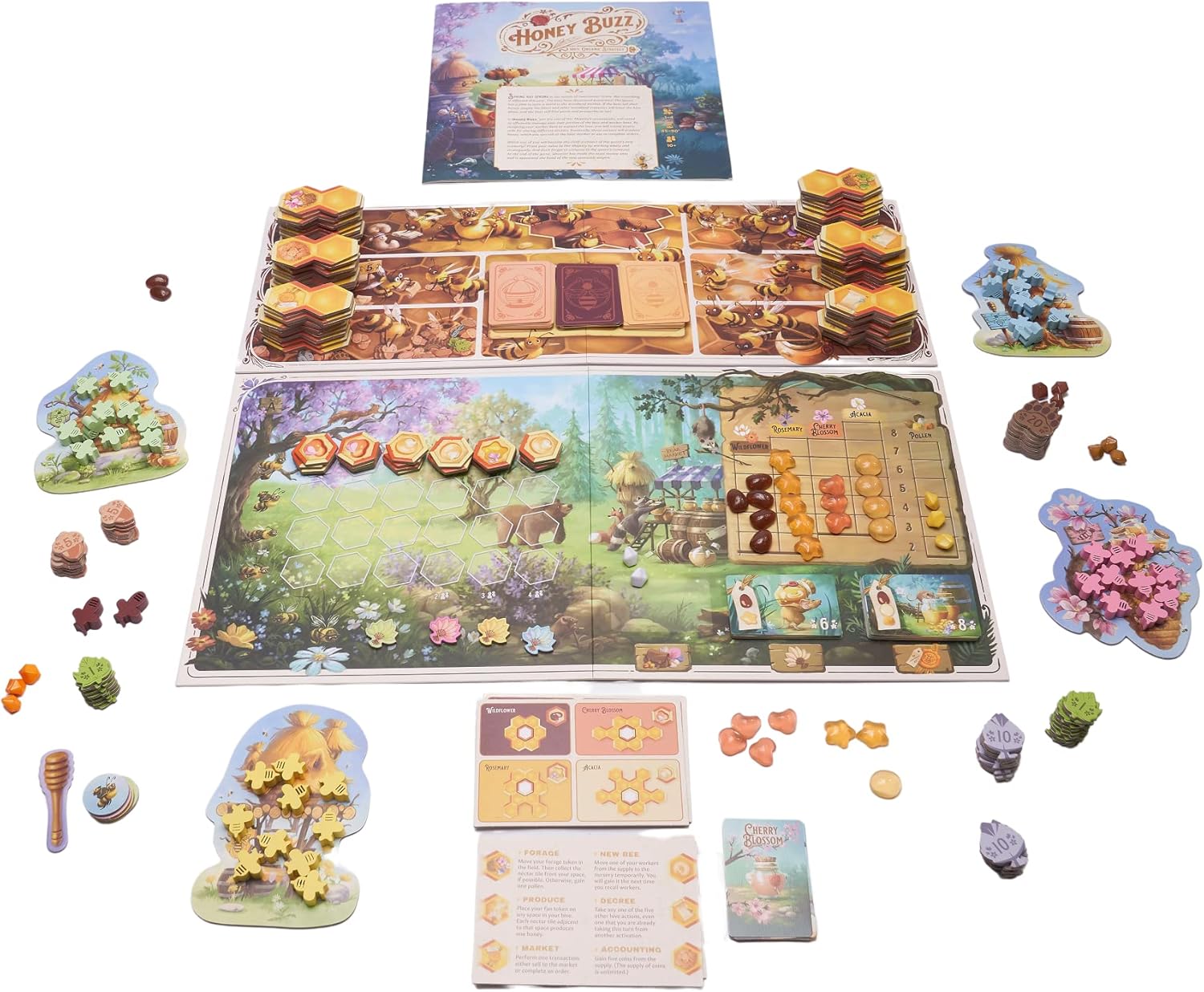 Honey Buzz Board Game – Strategic Worker Placement & Economic Engine Builder – Fun Resource Management Game for Game Nights and Hobbyists
