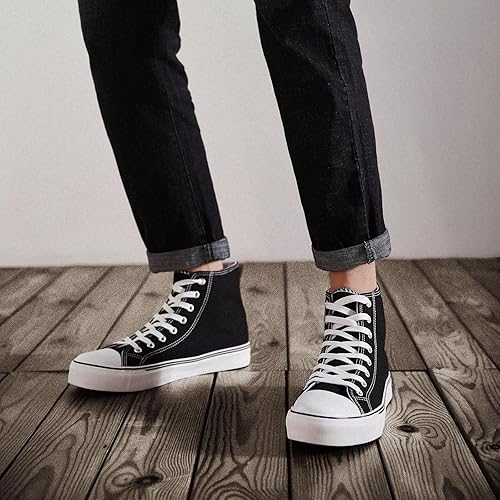 Miniatura 8 de ZGR Men's High Top Canvas Sneakers Lace Up Classic Casual Walking Shoes