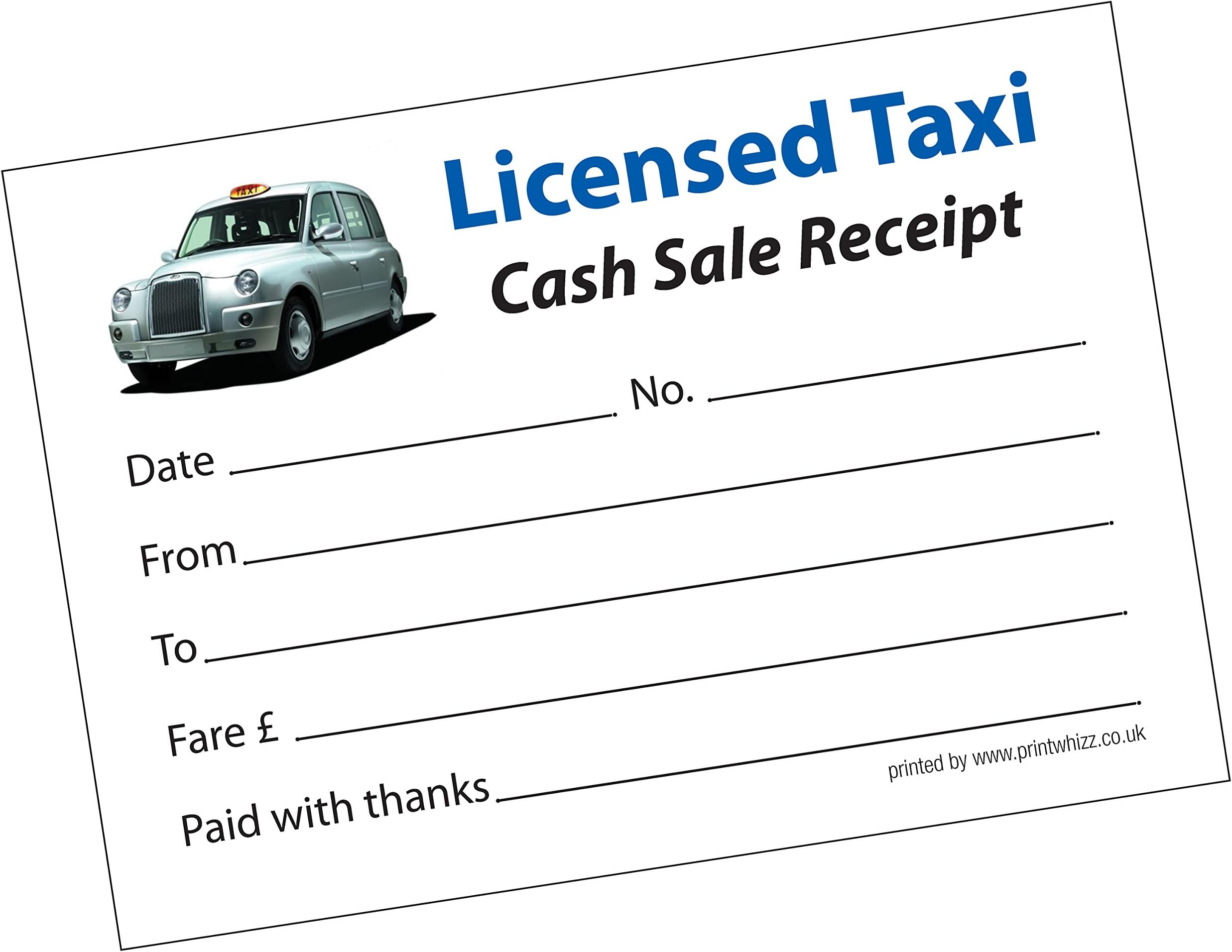 3 x Licensed Taxi Minicab Receipt Pad