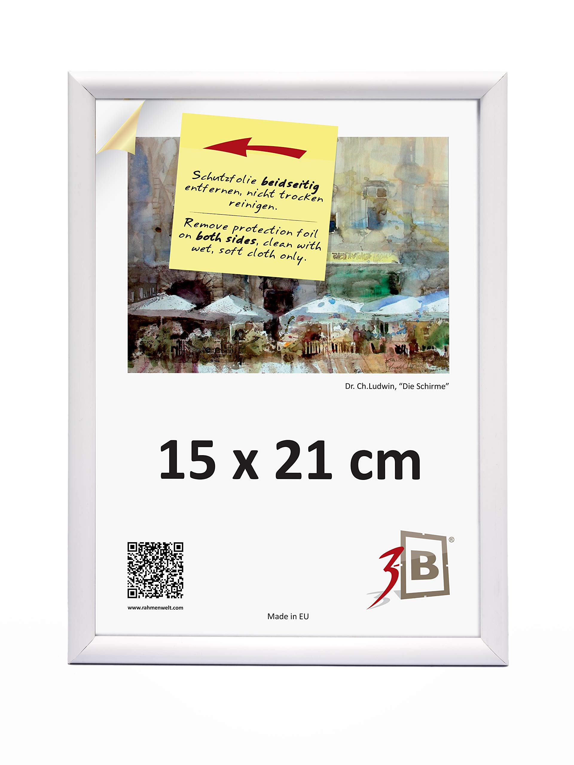 Cornici Foto 3 Pezzi 15x21 Cm A5 - Portafoto Plastica Con Vetro Acrilico - Foto 2