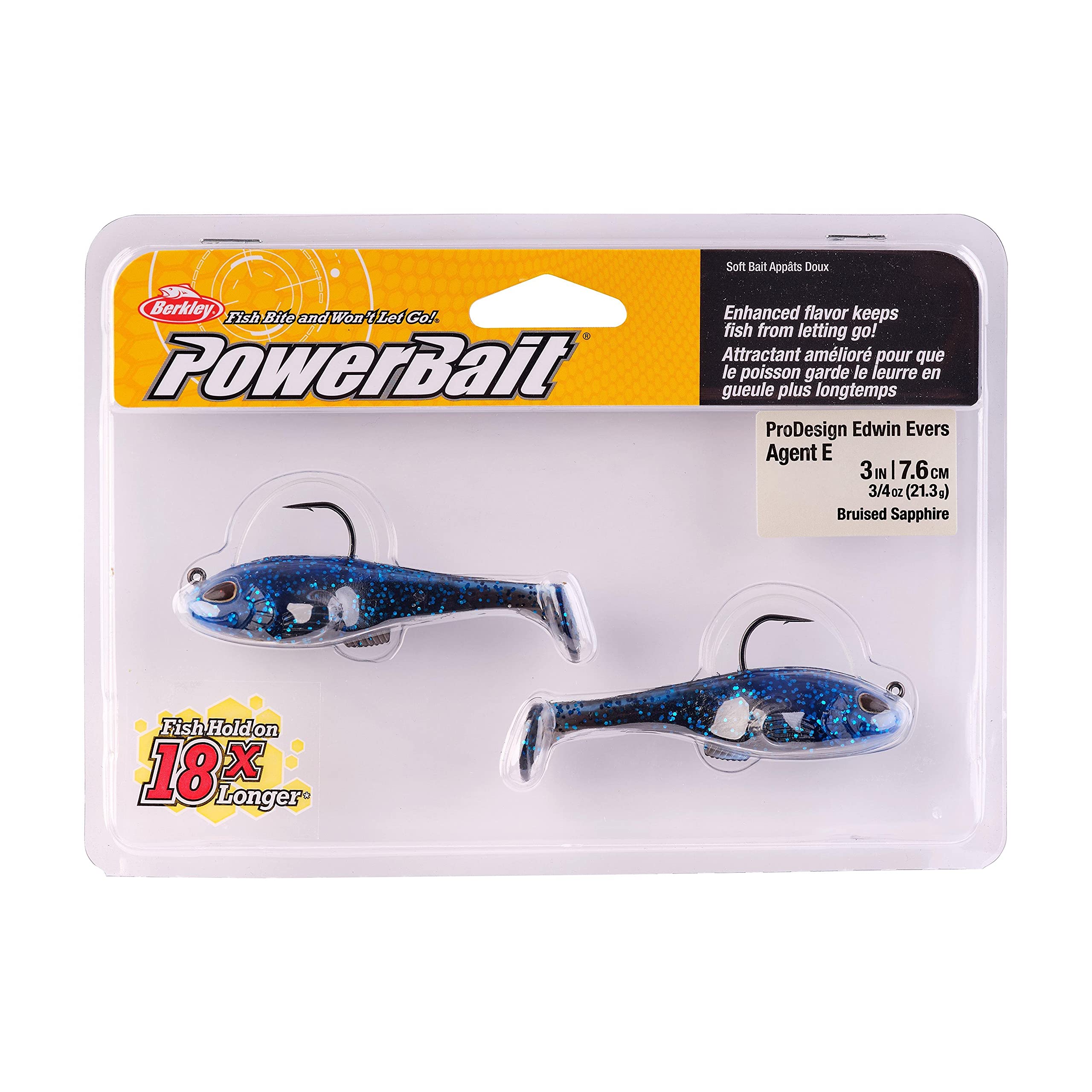 Berkley PowerBait Agent E Soft Bait - Bruised Sapphire Color, 3/4 Oz Weight - View #8