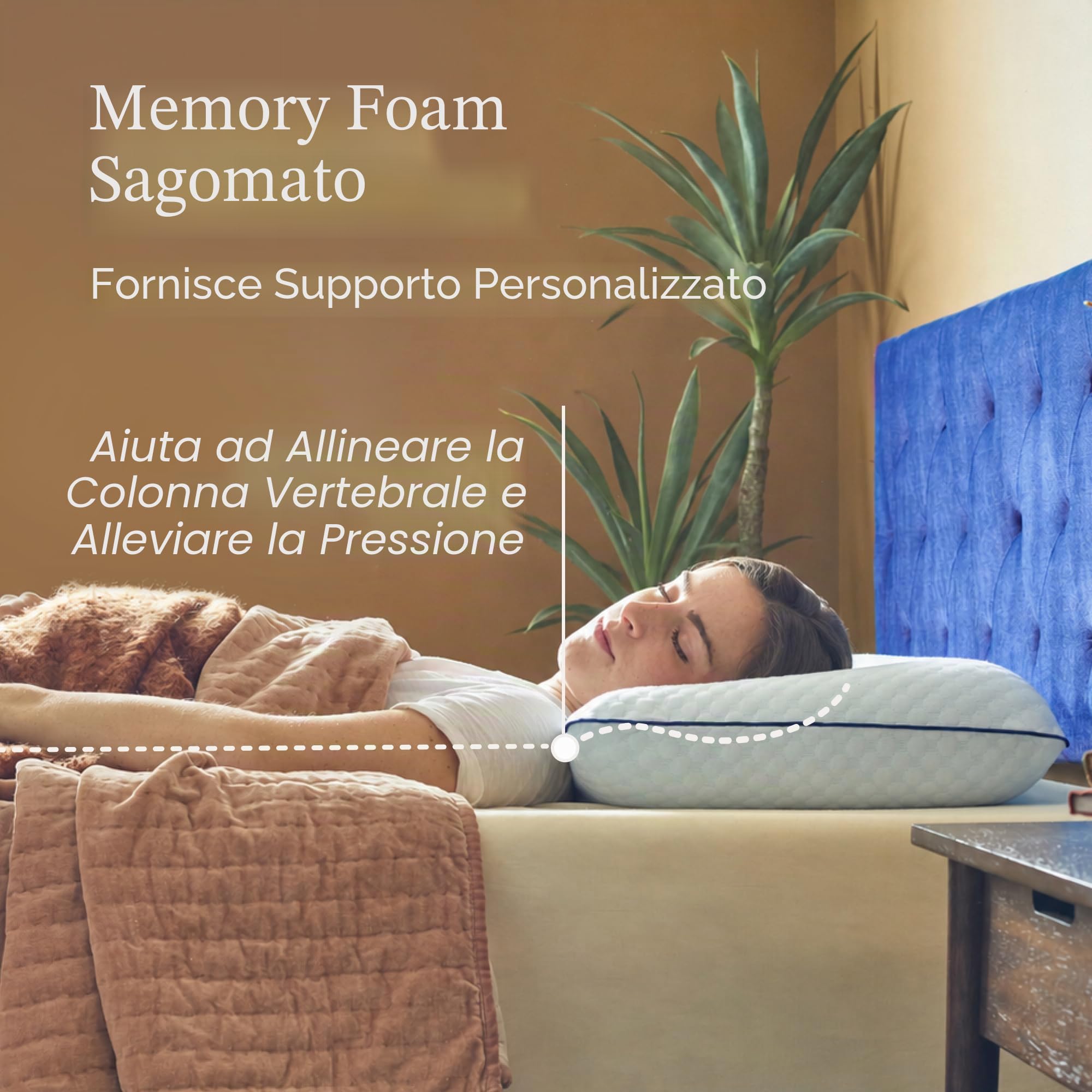 LUCID WEEKENDER Cuscino Memory Foam, con Gel Rinfrescante, Transpirant, Guanciale Letto, Cuscino Letto Singolo