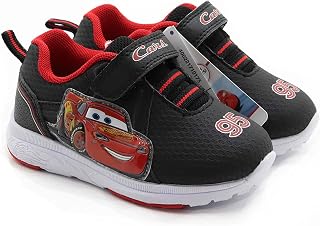 Disney Pixar Cars Boy's Lighted Athletic Sneaker, Black (Toddler/Little Kid)