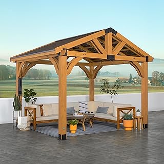 10 Outdoor Patio Gazebo Ideas for Shade and Entertaining 30 Backyard Discovery Arlington 12' x 10' Cedar Wood Outdoor Gazebo Pavilio...