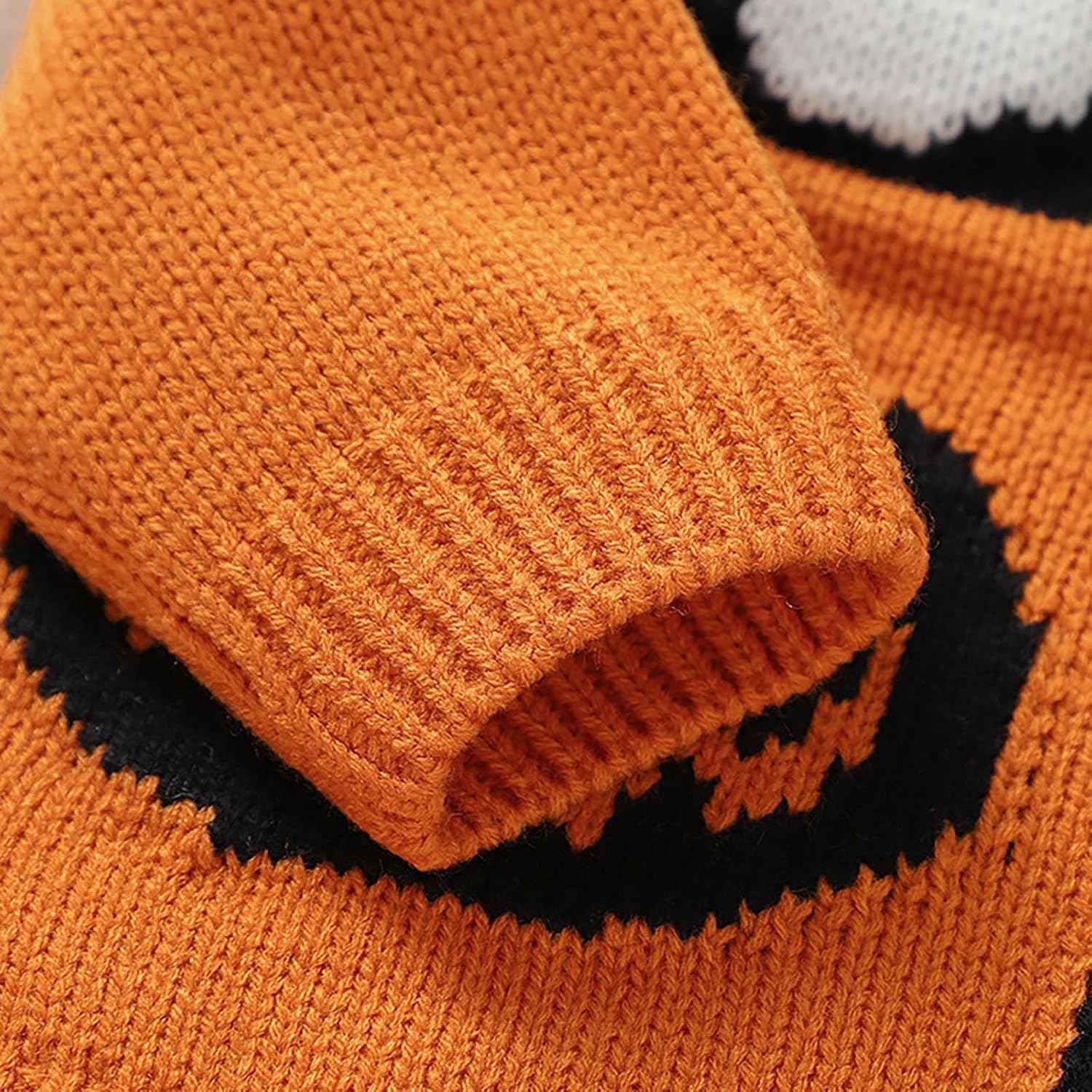 Toddler Halloween Sweater Pumpkin Knitwear Baby Girls Boys Crewneck Long Sleeve Sweatshirt Tops Fall Pullover Shirt