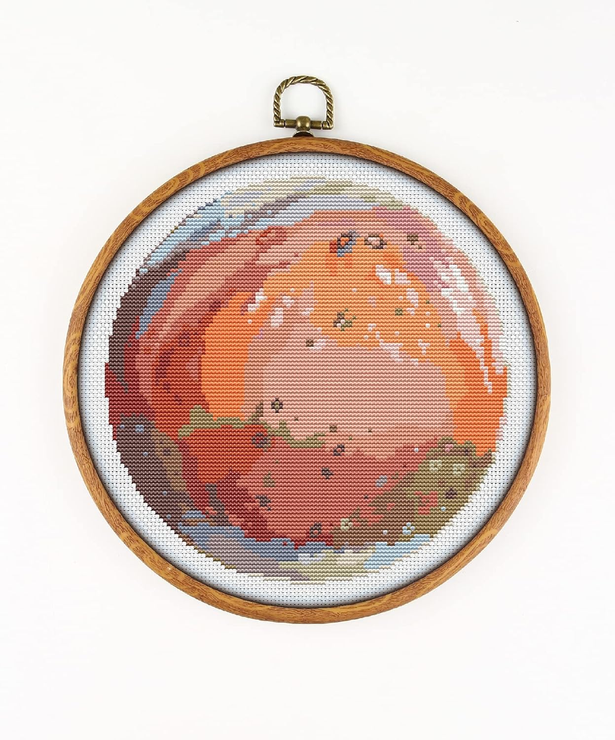 Mars K859 Counted Cross Stitch KIT#3. Threads, Needles, Fabric, Embroidery Hoop and Printed Color Pattern Inside. Embroidery Pattern